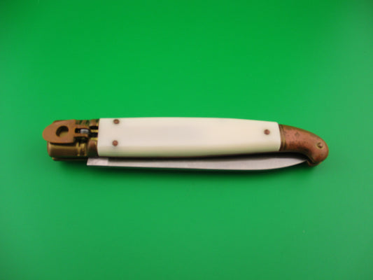 Rostfrei 24cm Italian Birds Head Ivory Brass Lever automatic knife