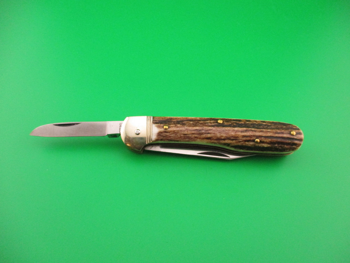 Hubertus SOLINGEN 10cm German Stag Pen Blade release automatic knife