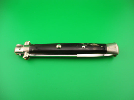 AGA CAMPOLIN 33cm Italian Picklock Stiletto Brown streaked horn NOS automatic knife