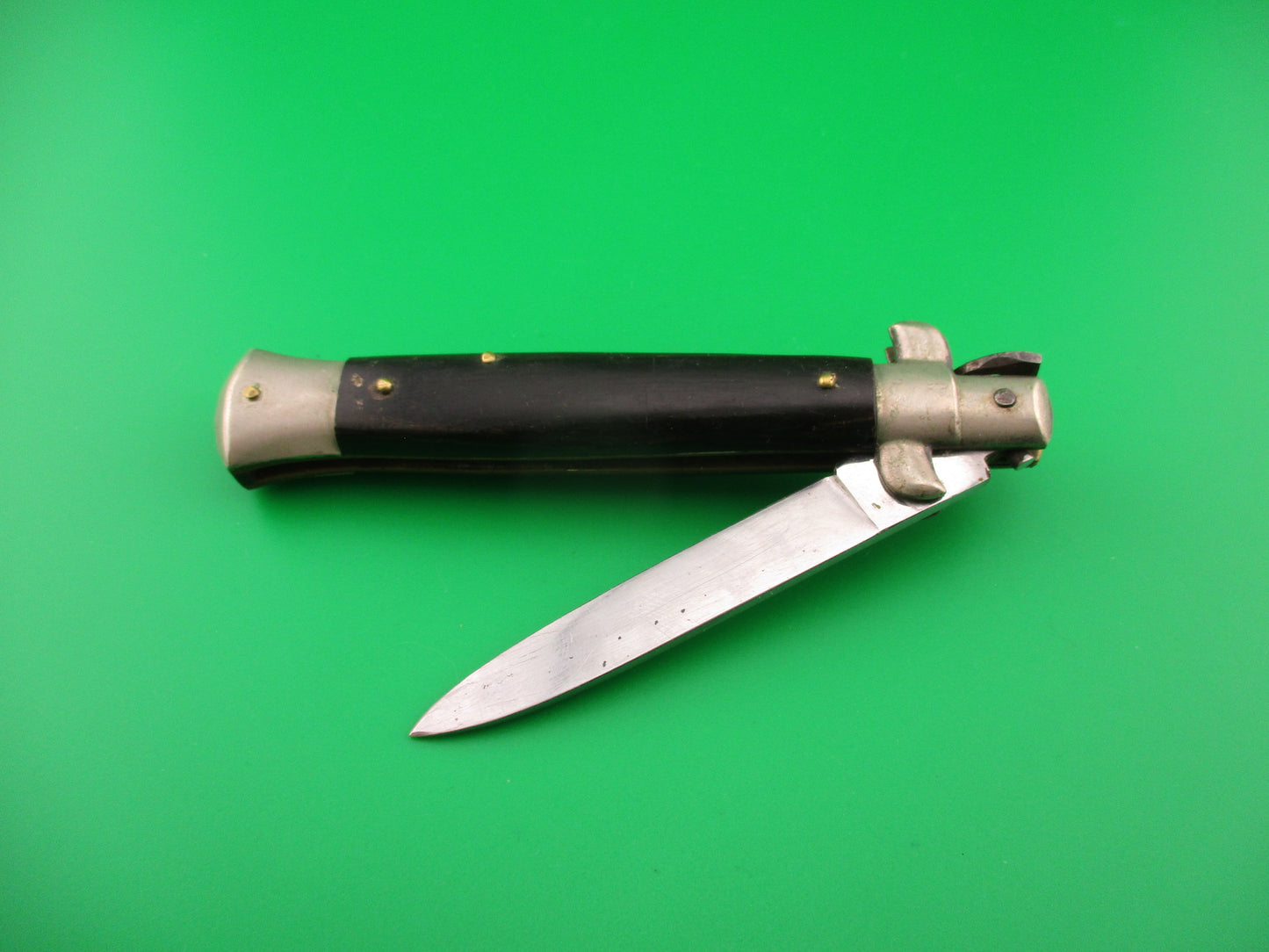 C. Jul Herbertz 21cm Italian Transitional Stiletto Horn Vintage 1960s automatic knife
