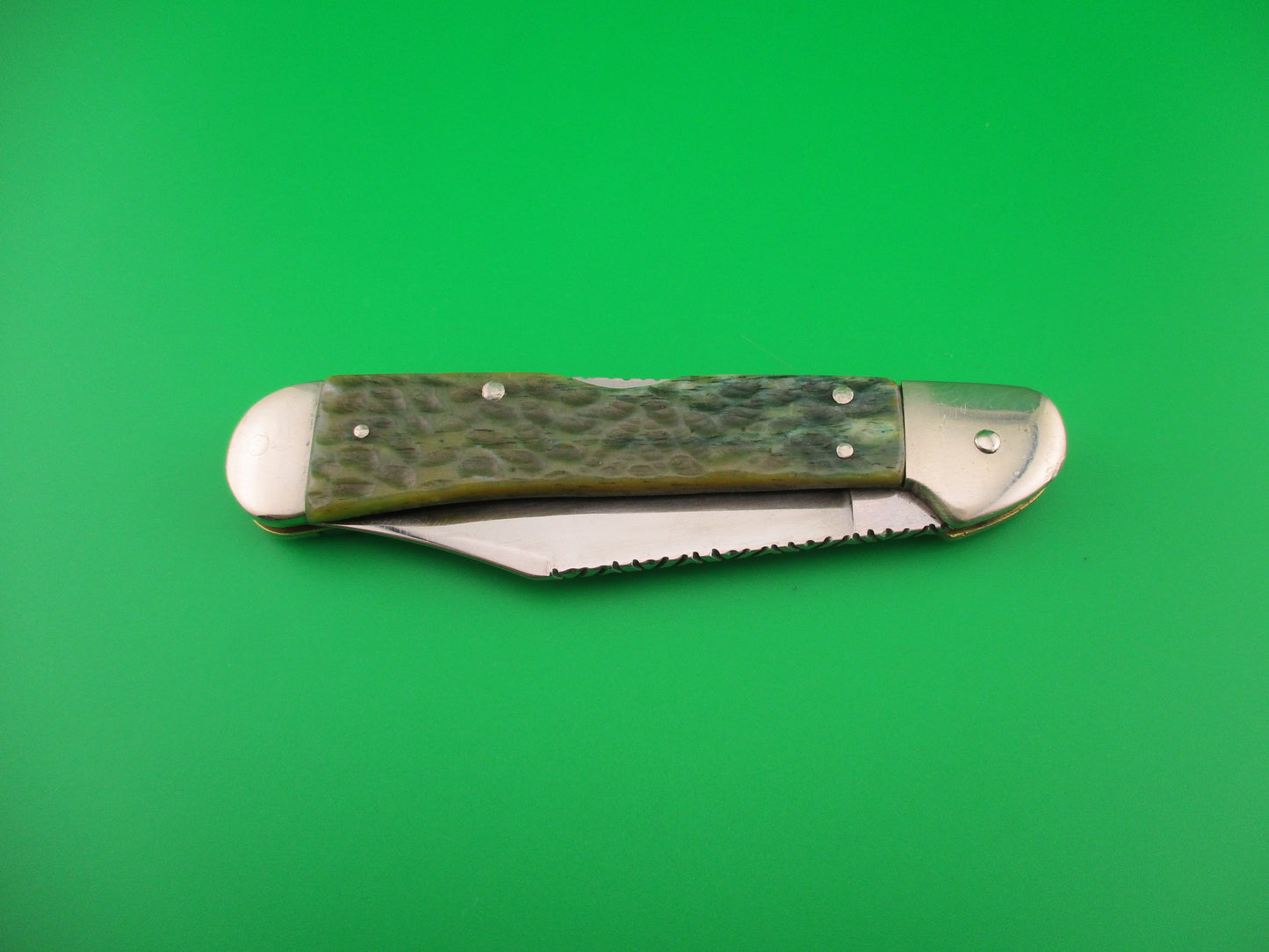 z CASE XX USA 61549L SS 4.25 inch Copperlock Greenbone Converted DA switchblade knife