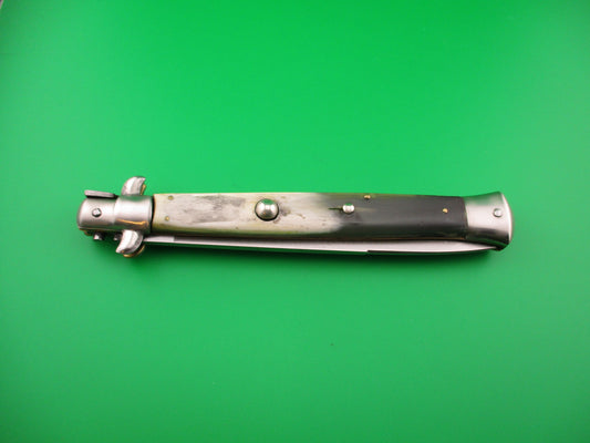 Rostfrei 2 33cm Italian Transitional vintage 1970s Brazilian horn swivel bolster automatic knife