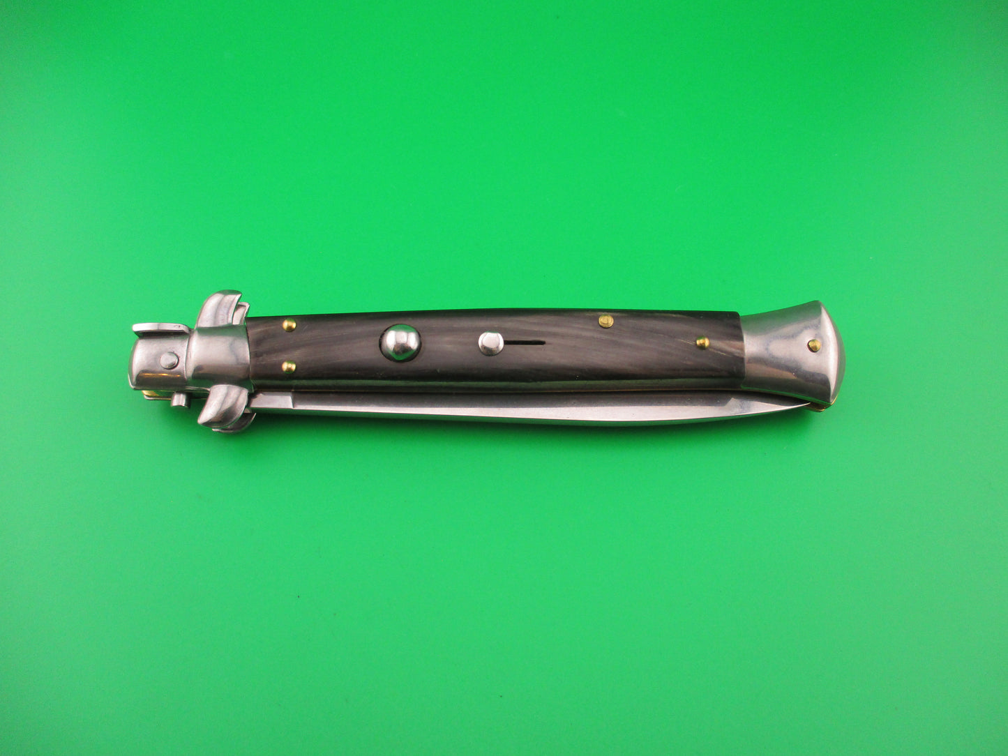 FRANK B ITALY 28cm Italian Swivel bolster Flat grind Horn automatic knife