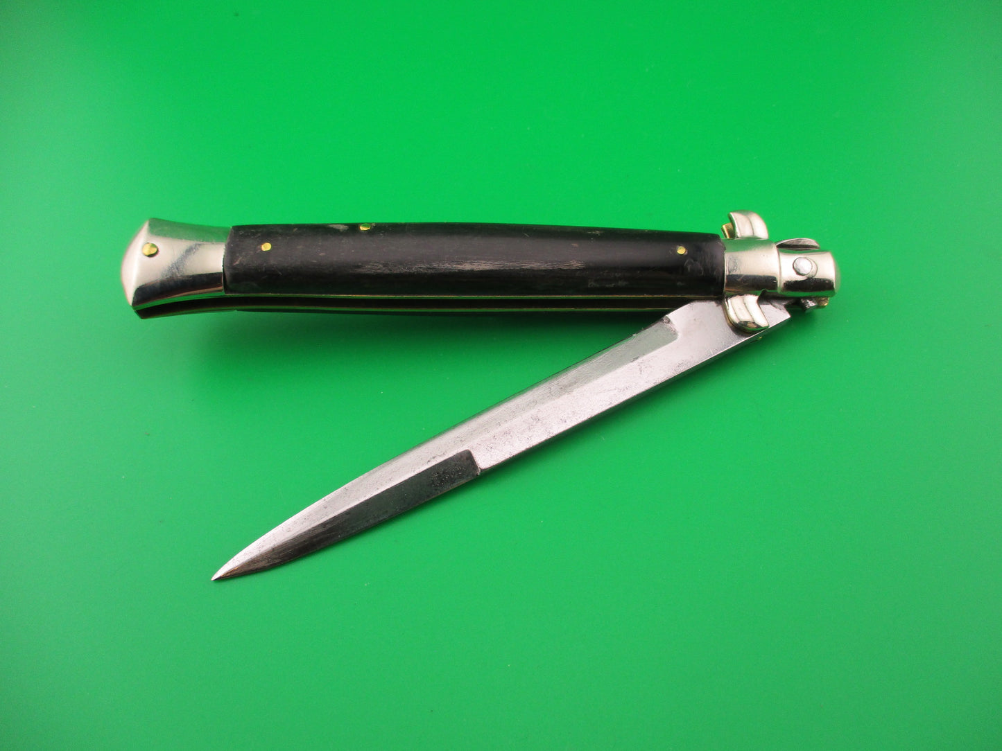 MAURO MARIO ITALY 28cm Picklock Stiletto 1950s Vintage automatic knife w horn