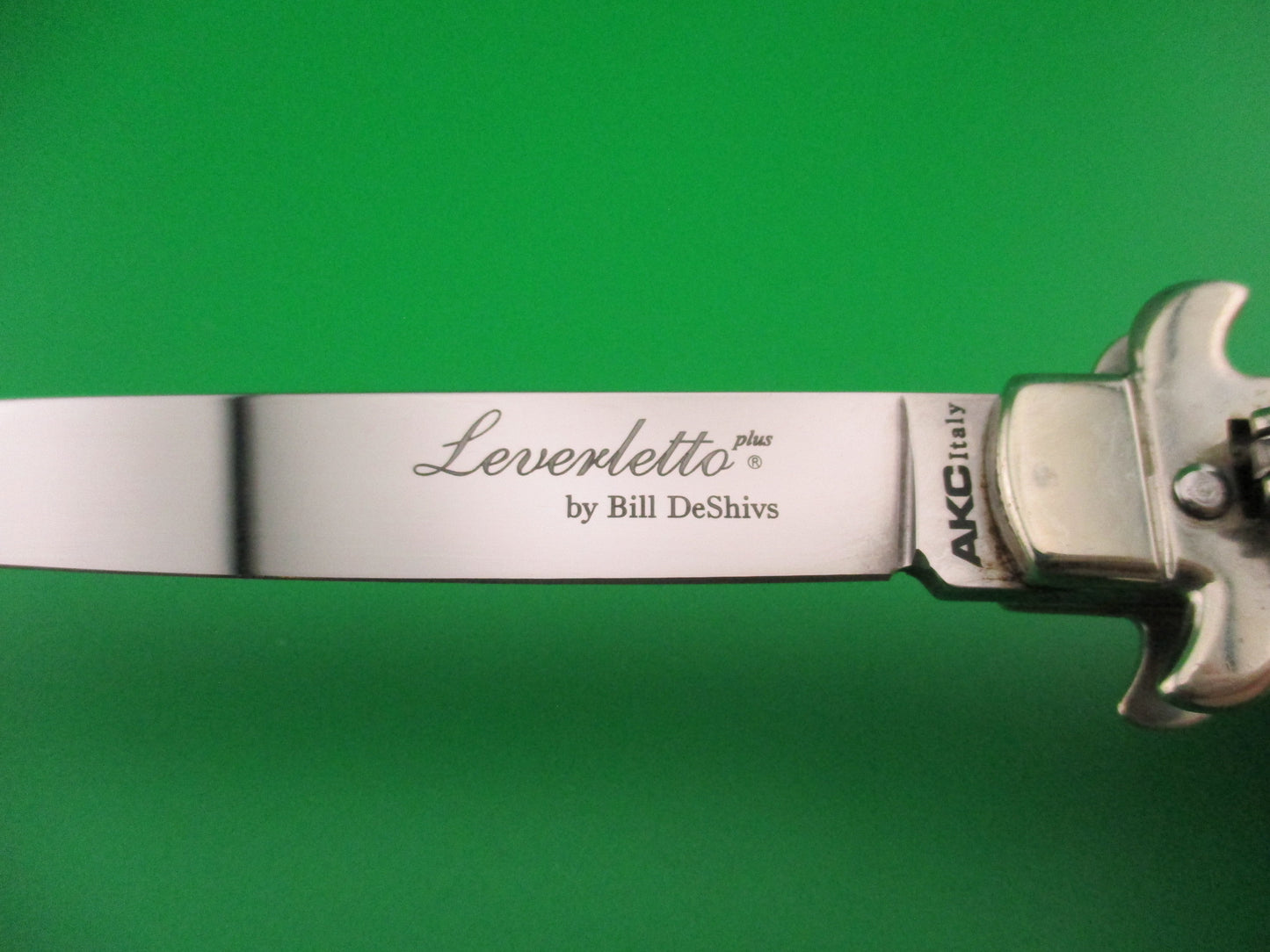 AKC ITALY Leverletto by Bill DeShivs 23cm Larger Italian Horn lever automatic knife
