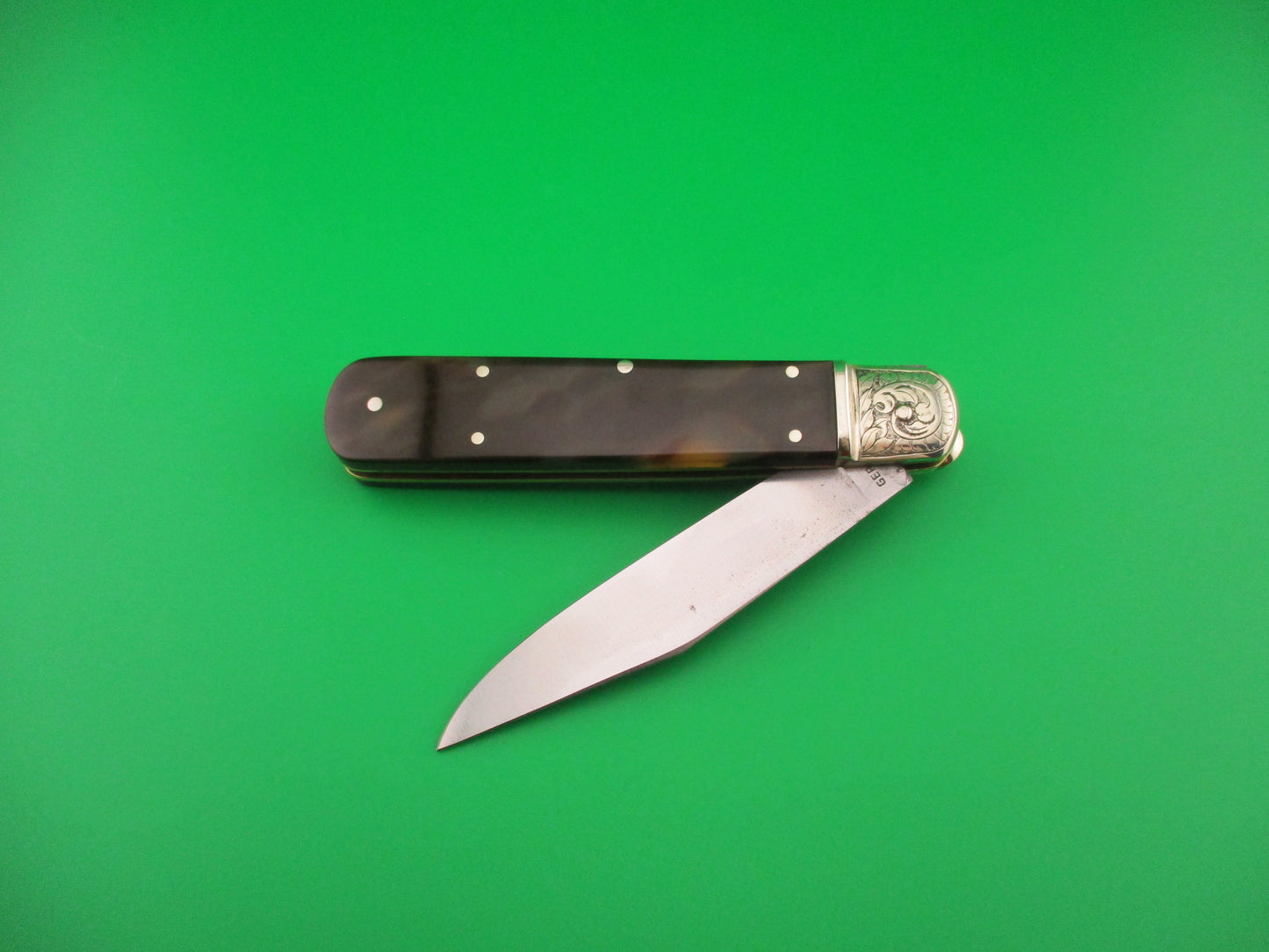 Guardian GERMANY 11cm German Tortoise Lever Etched automatic knife