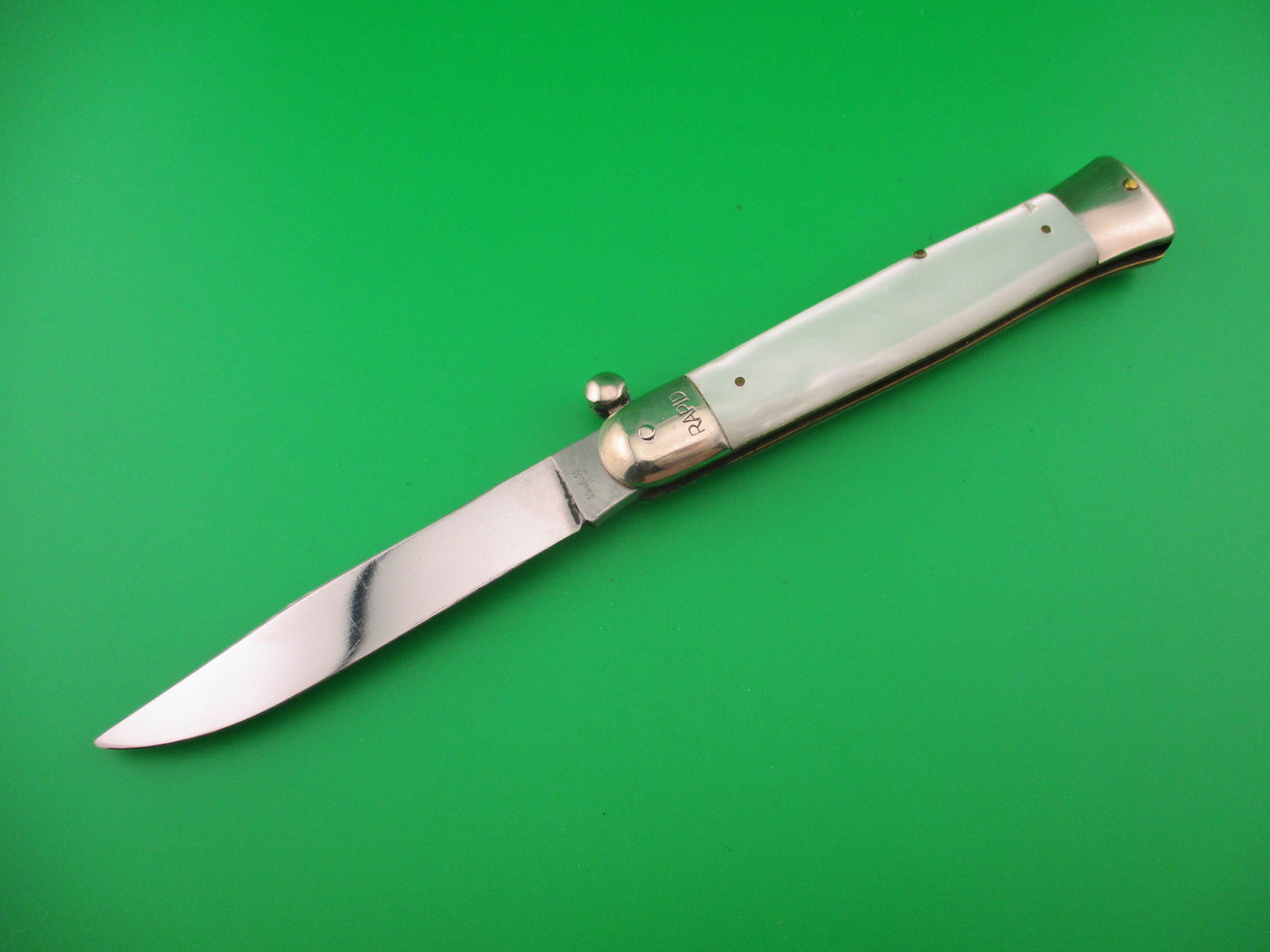 Stainless Steel ITALY 22cm RAPID Italian Pearl Knob Flip Open Vintage manual knife