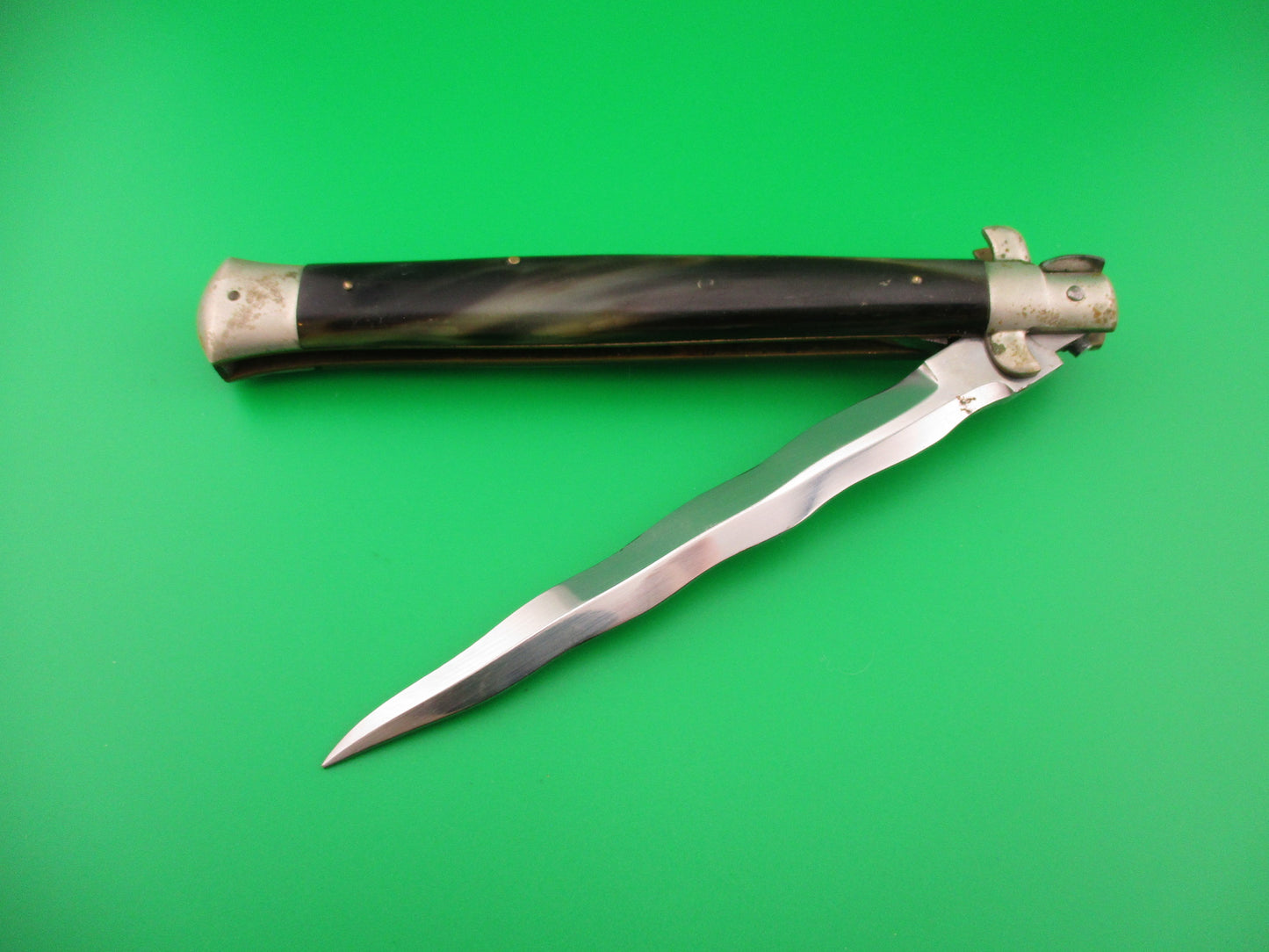 M ITALY INOX 33cm Italian Picklock KRIS Horn 1950s Vintage automatic knife