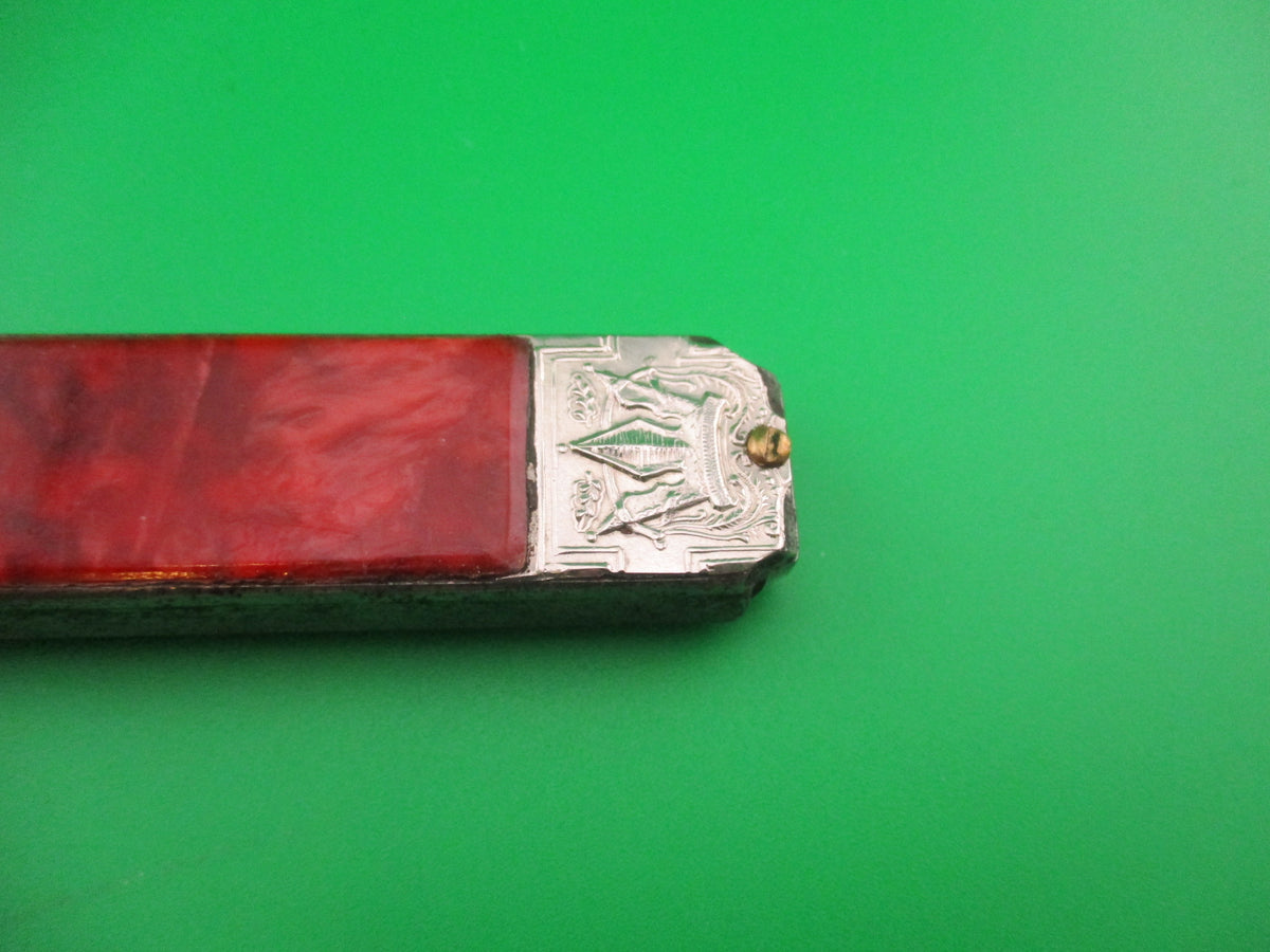 Unusual Russian 21cm RPK OTF Red Lion Crown & Sword Vintage Automatic Knife