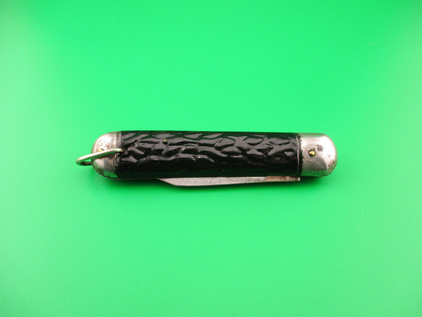 Edgemaster Paratrooper style Scout vintage 1940s Black all metal automatic knife