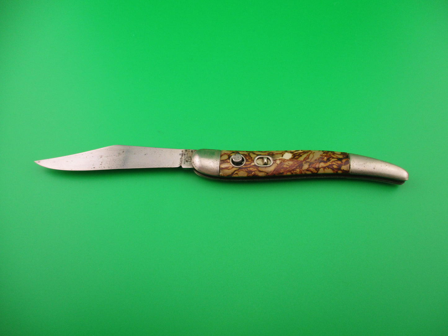 Hammer Brand Imperial Toothpick Cream & Coffee 1950s vintage switchblade knife