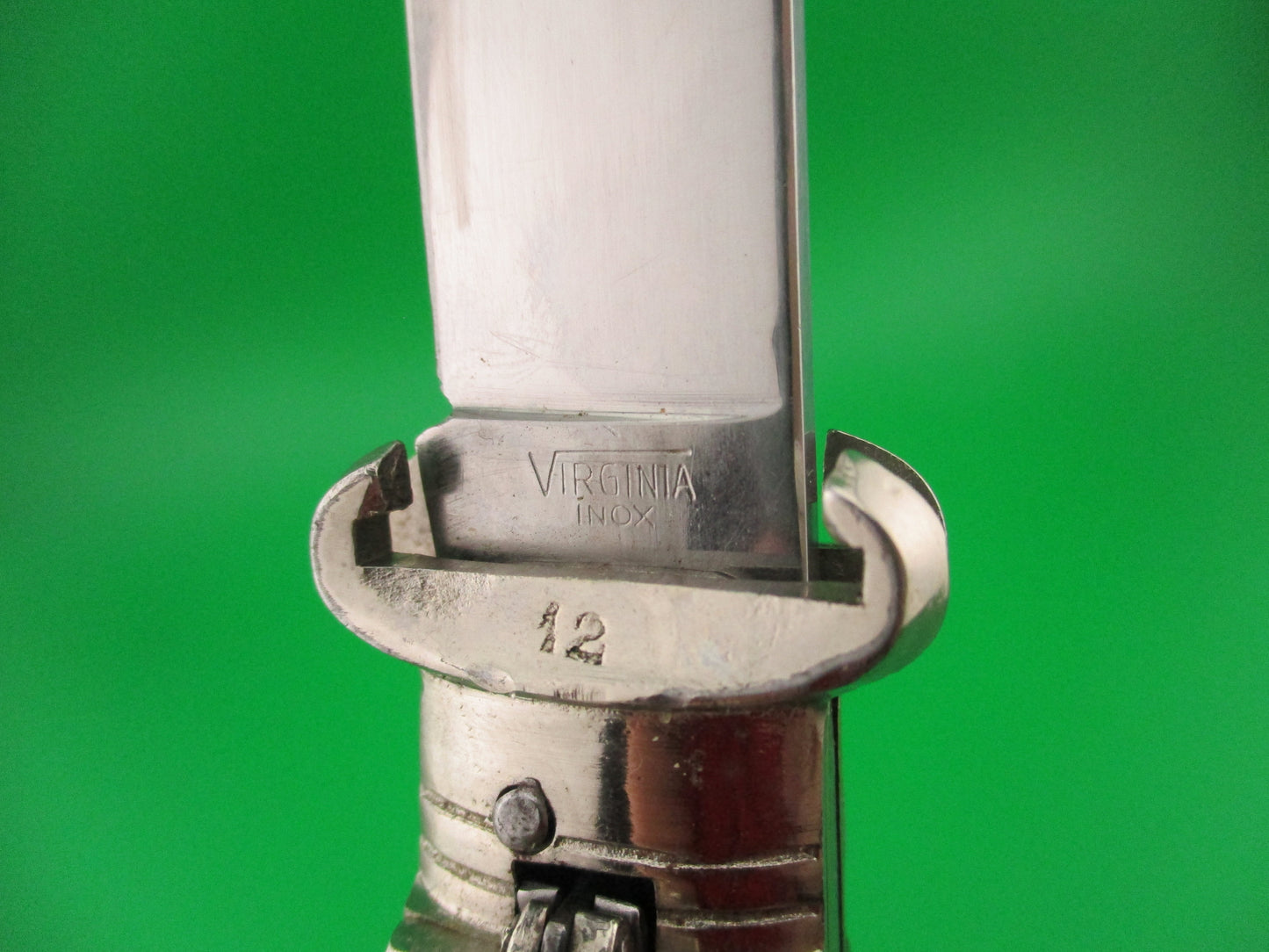Virginia INOX 20cm Italian Bone shell puller lever vintage switchblade w lanyard ring