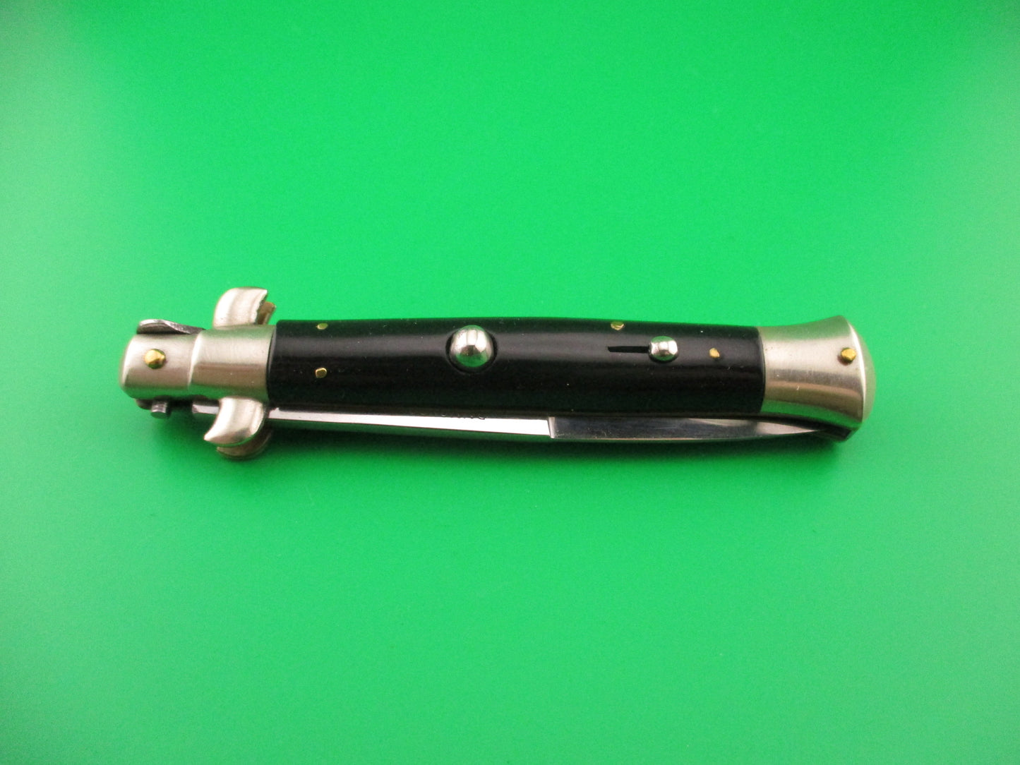 SPRING ROSTFREI 23cm Raimondo Italian Picklock BLACK 1950s vintage switchblade