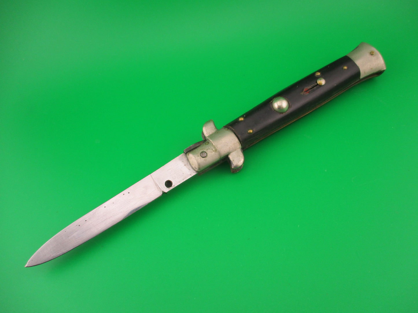 C. Jul Herbertz 21cm Italian Transitional Stiletto Horn Vintage 1960s automatic knife