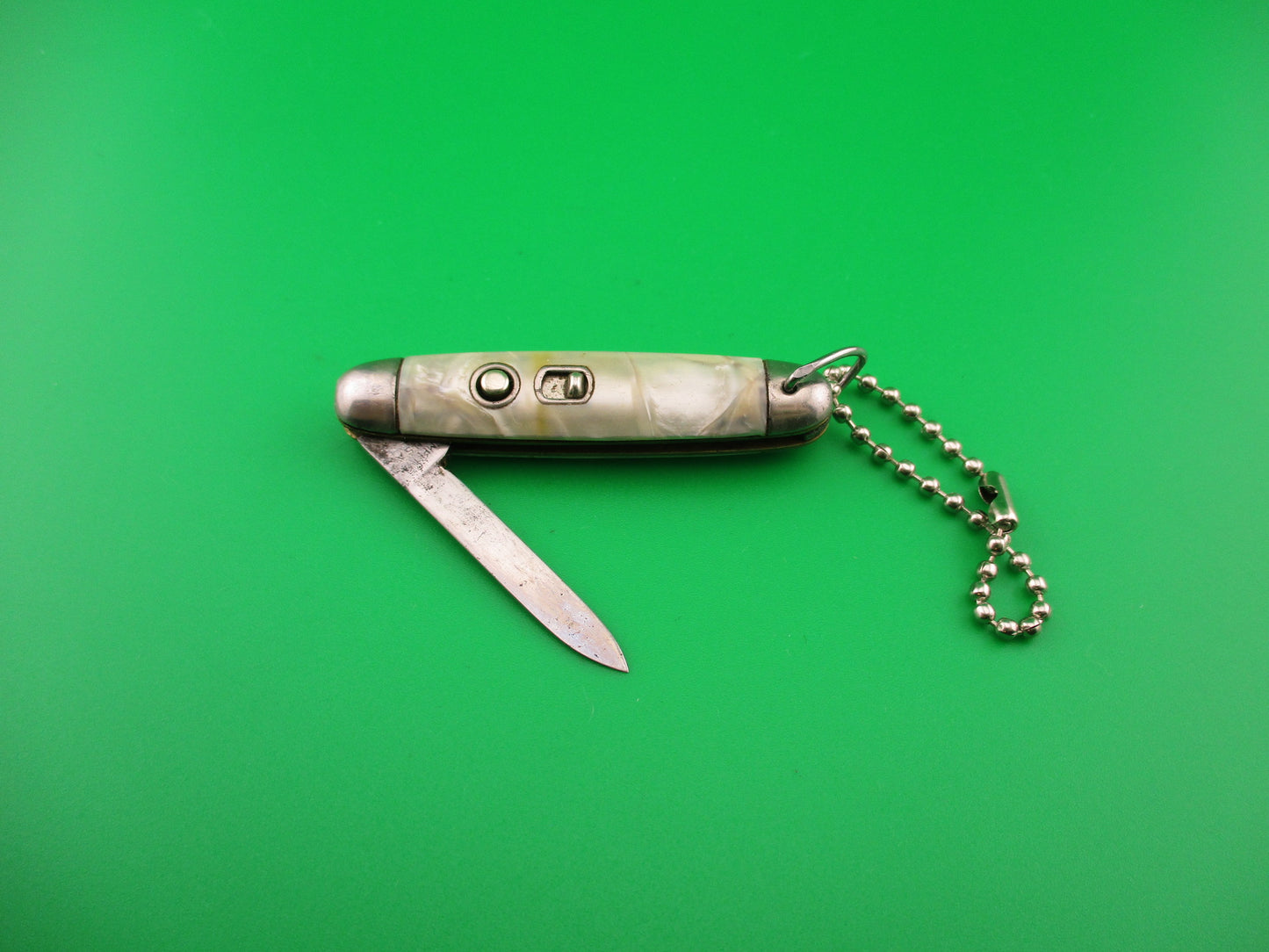 Imperial Jackomatic Jr Keychain Switchblade 1950s knife with chain