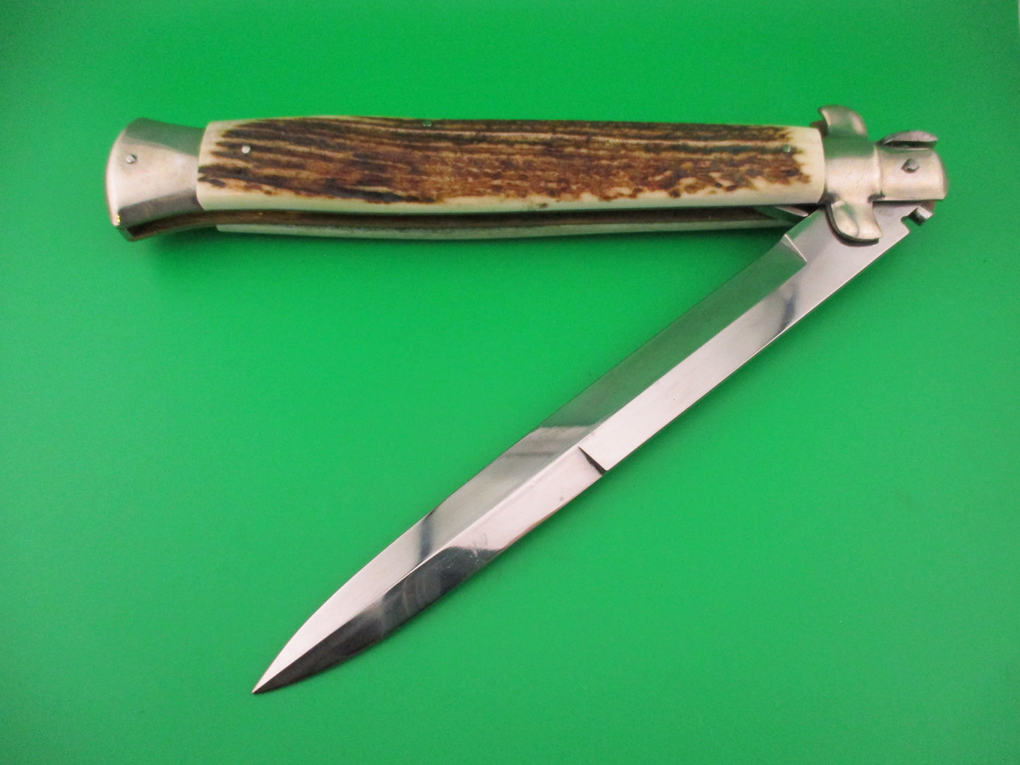 AGA CAMPOLIN ITALY 45cm Italian Picklock Stag stiletto 18 inch automatic knife 2019