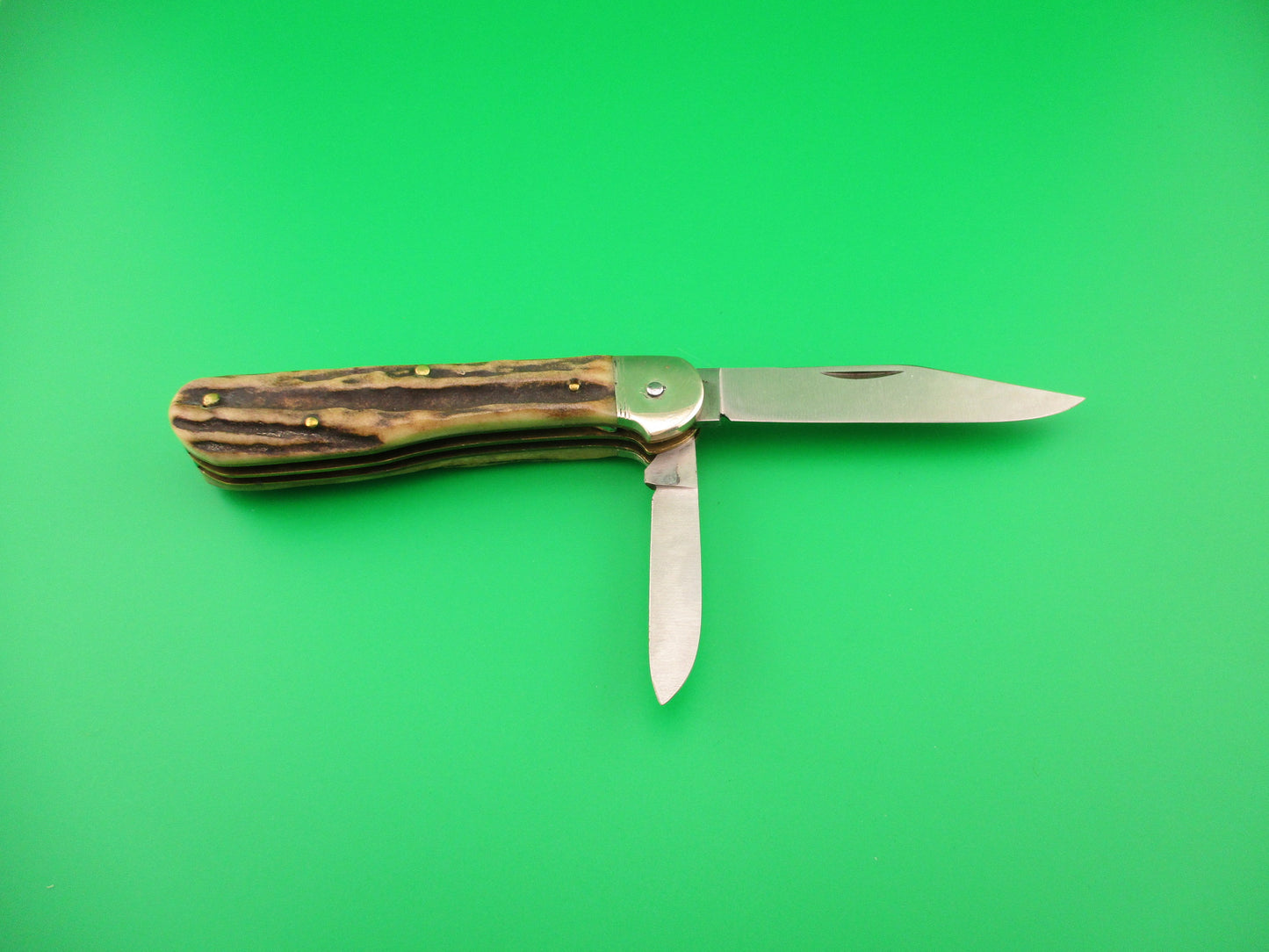 Hubertus SOLINGEN 10cm German Stag Pen Blade release automatic knife