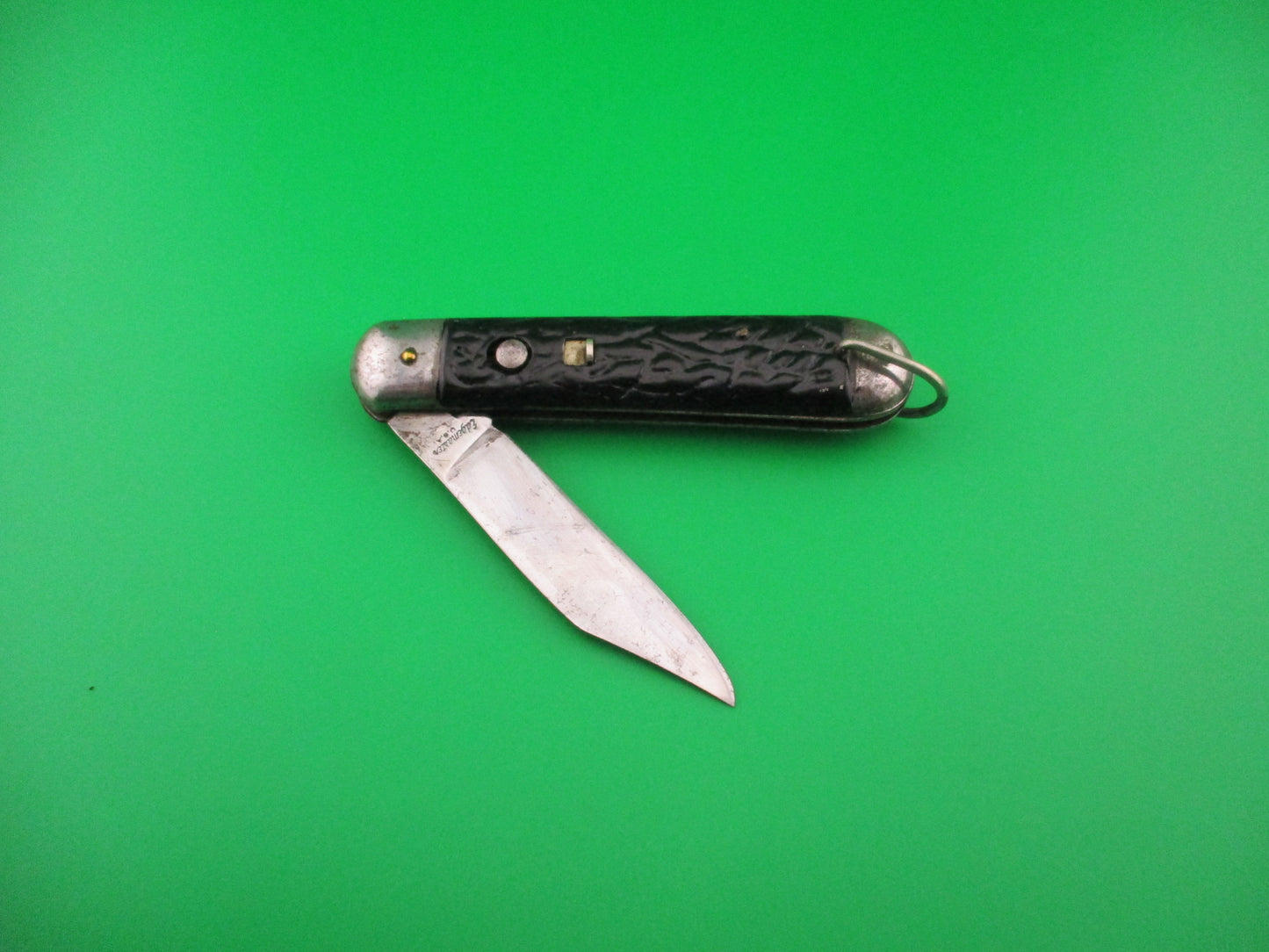 Edgemaster Paratrooper style Scout vintage 1940s Black all metal automatic knife