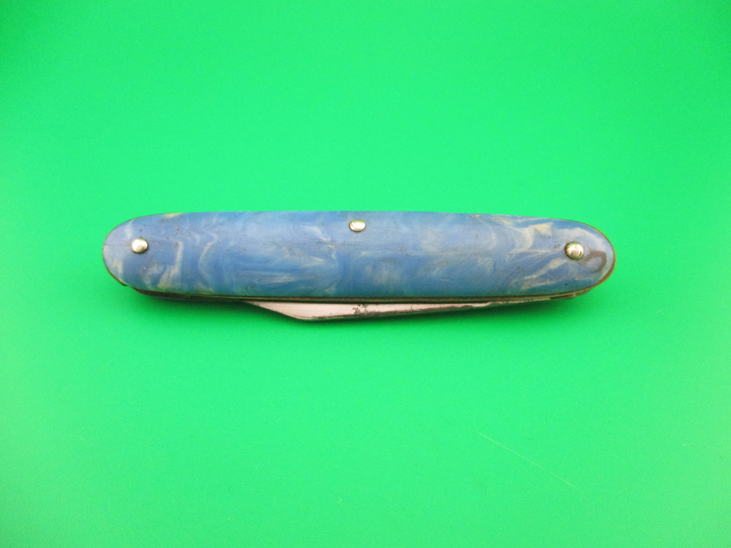 Edgemaster Cigar Jack 1950s Vintage Blue swirl switchblade knife