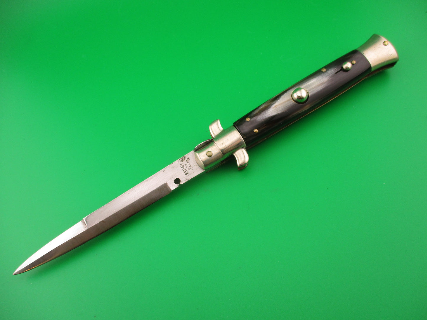 ETHAN 1953 23cm Italian Picklock vintage 1950s Black & White automatic knife