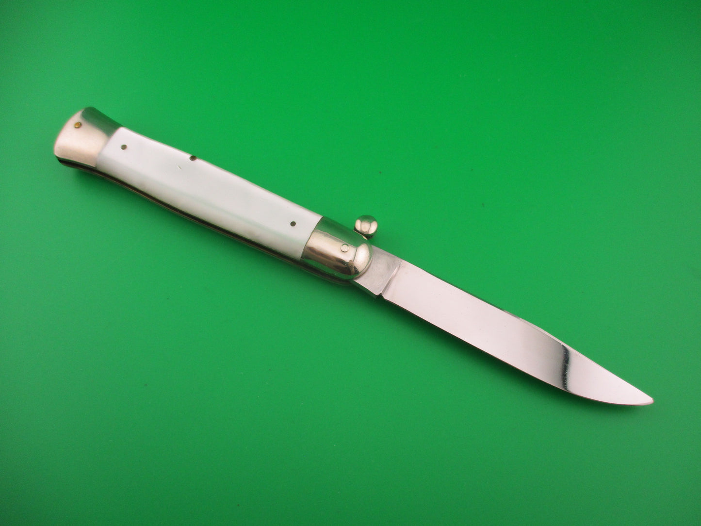 Stainless Steel ITALY 22cm RAPID Italian Pearl Knob Flip Open Vintage manual knife
