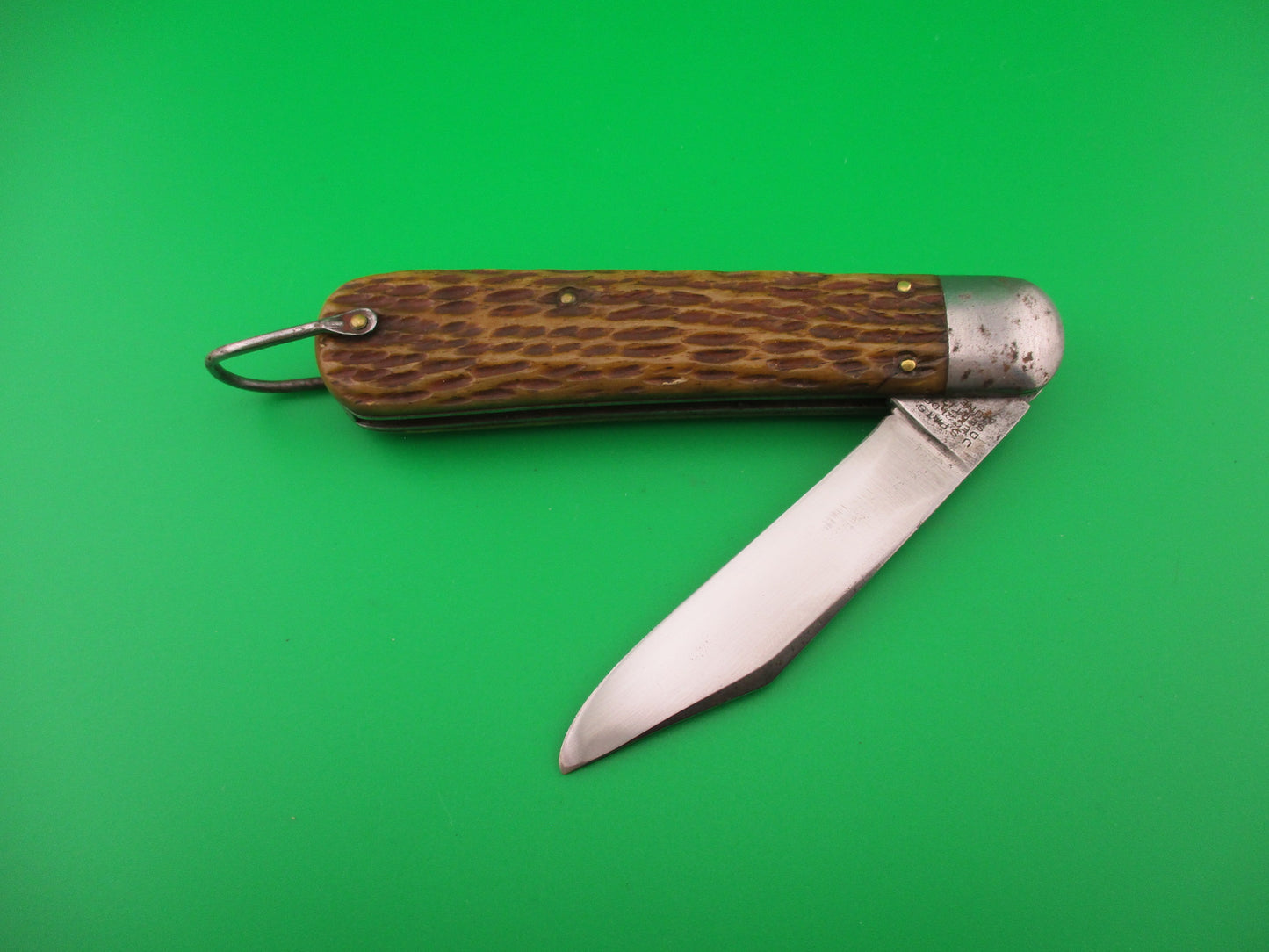 SCHRADE CUT CO M2 Bone WWII Paratrooper Military issue switchblade knife
