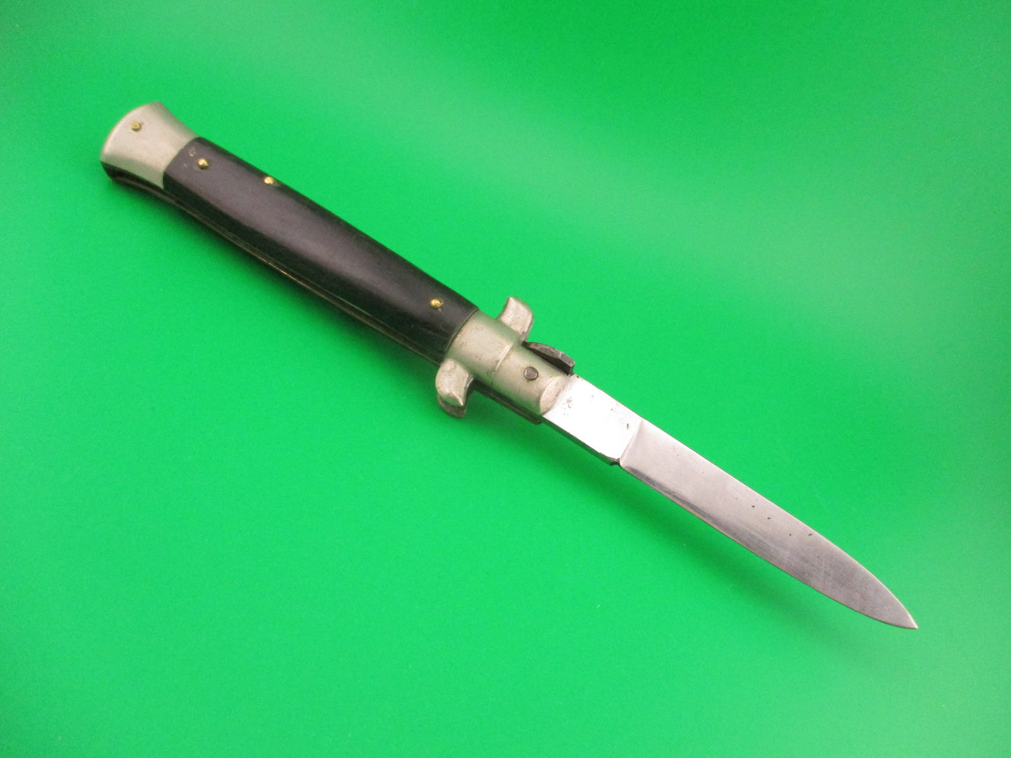 C. Jul Herbertz 21cm Italian Transitional Stiletto Horn Vintage 1960s automatic knife