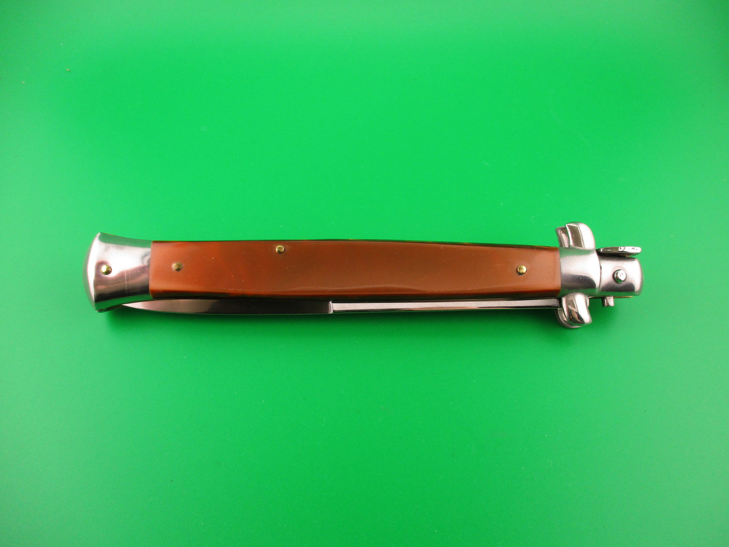 STILETTO ITALY 33cm Italian Swivel bolster Bayonet Copper Acrylic automatic knife