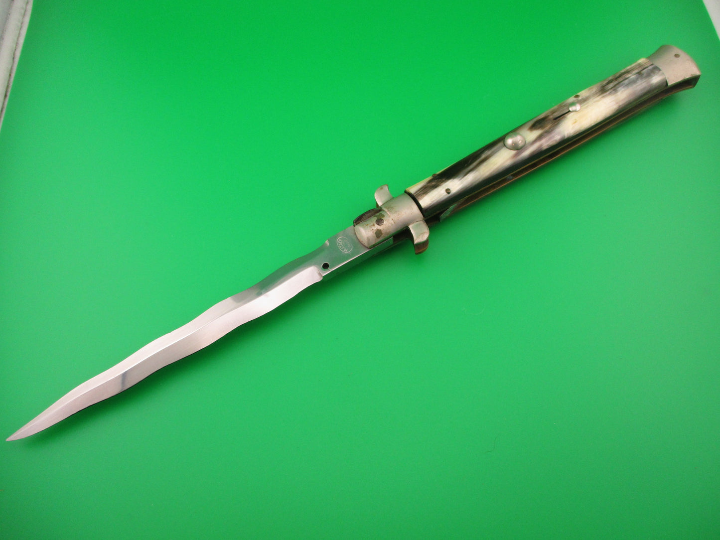 M ITALY INOX 33cm Italian Picklock KRIS Horn 1950s Vintage automatic knife