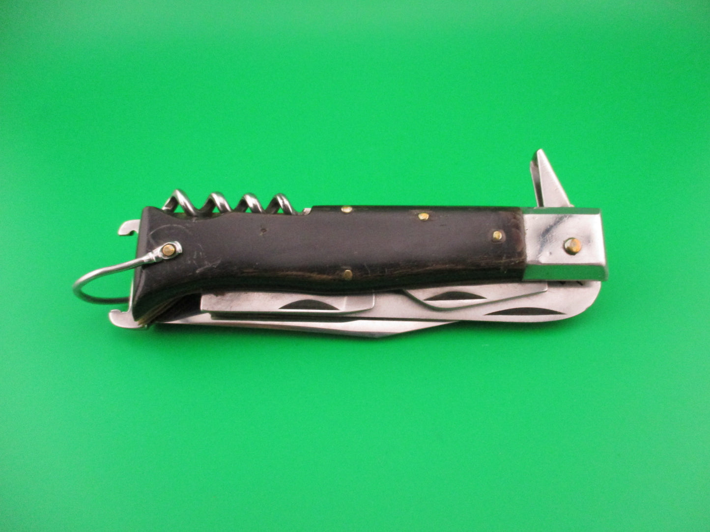 MASERIN & DE NARDO INOX MANIAGO 20cm Italian Fulcrum Camper Shell puller 5 blade automatic knife