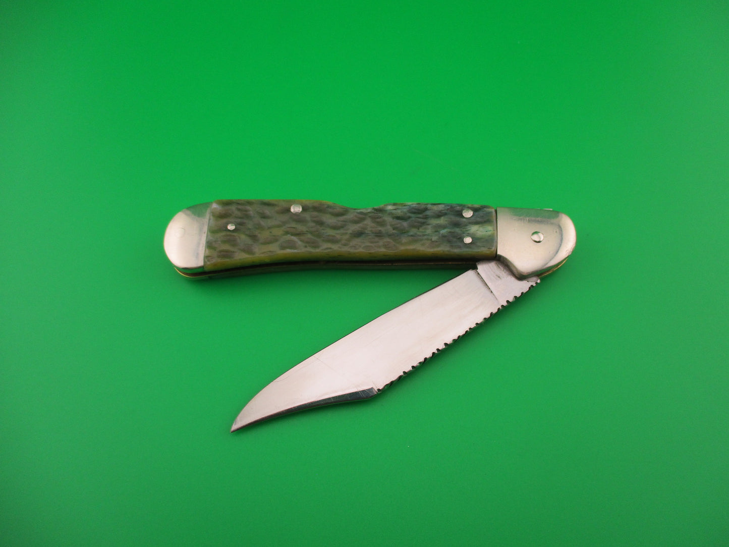 z CASE XX USA 61549L SS 4.25 inch Copperlock Greenbone Converted DA switchblade knife