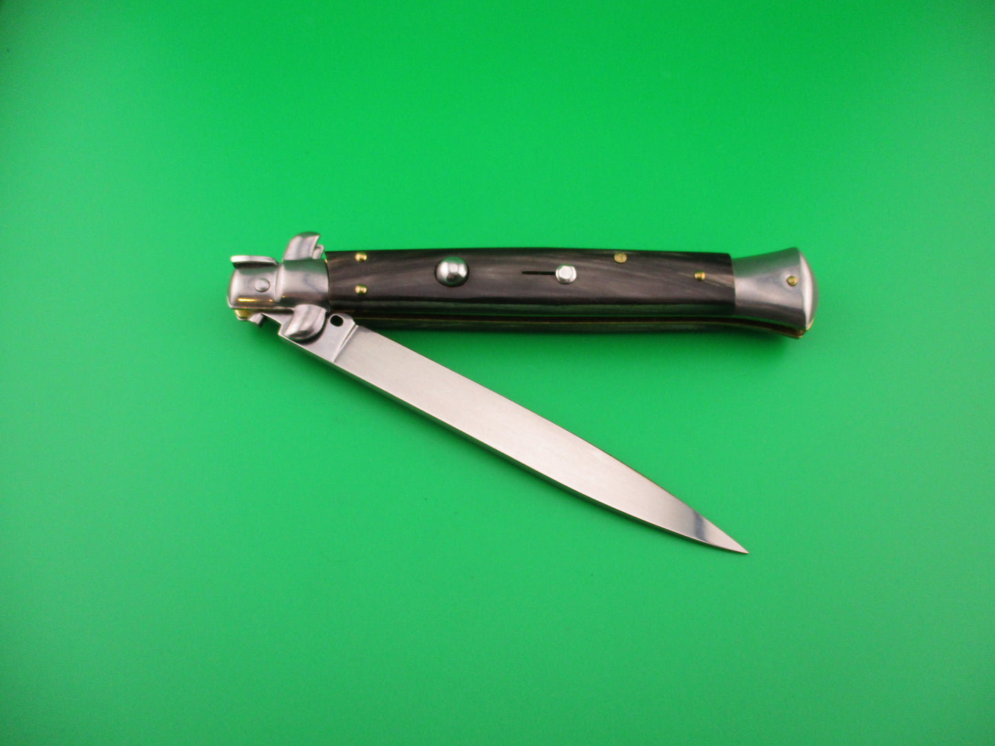 FRANK B ITALY 28cm Italian Swivel bolster Flat grind Horn automatic knife