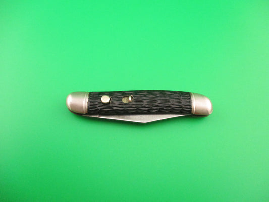 Hammer Brand Imperial Serpentine Jack Black jigged vintage switchblade knife
