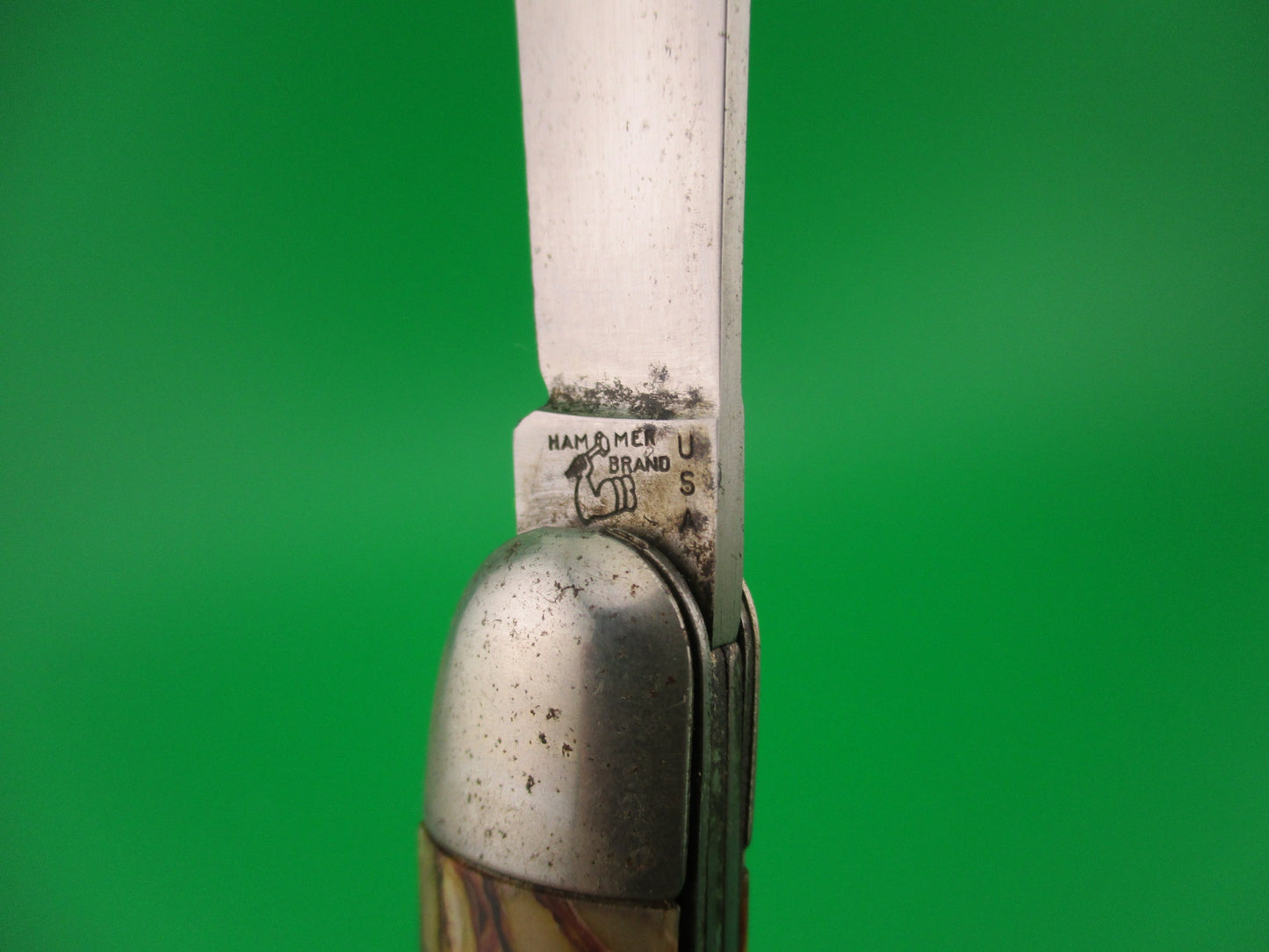 Hammer Brand Imperial Toothpick Cream & Coffee 1950s vintage switchblade knife