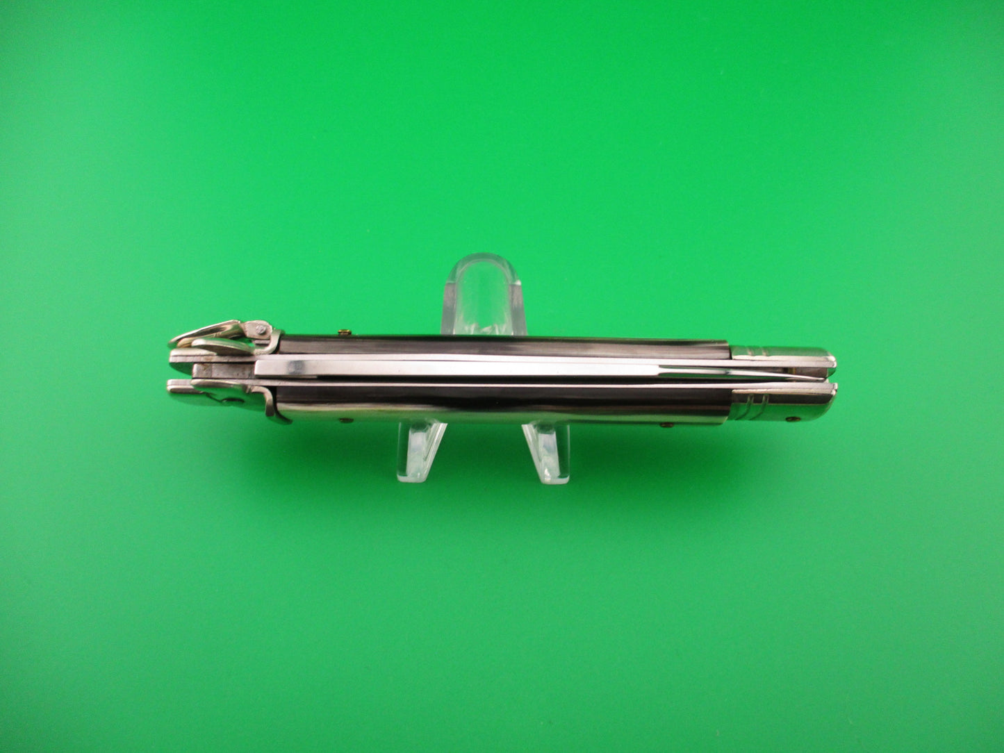 AKC ITALY Leverletto by Bill DeShivs 23cm Larger Italian Horn lever automatic knife