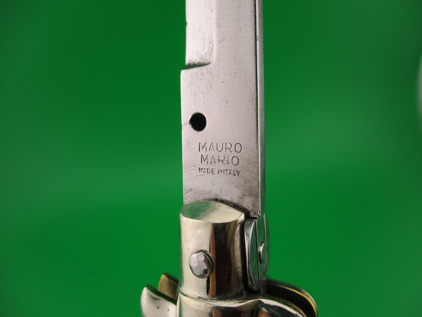 MAURO MARIO ITALY 28cm Picklock Stiletto 1950s Vintage automatic knife w horn