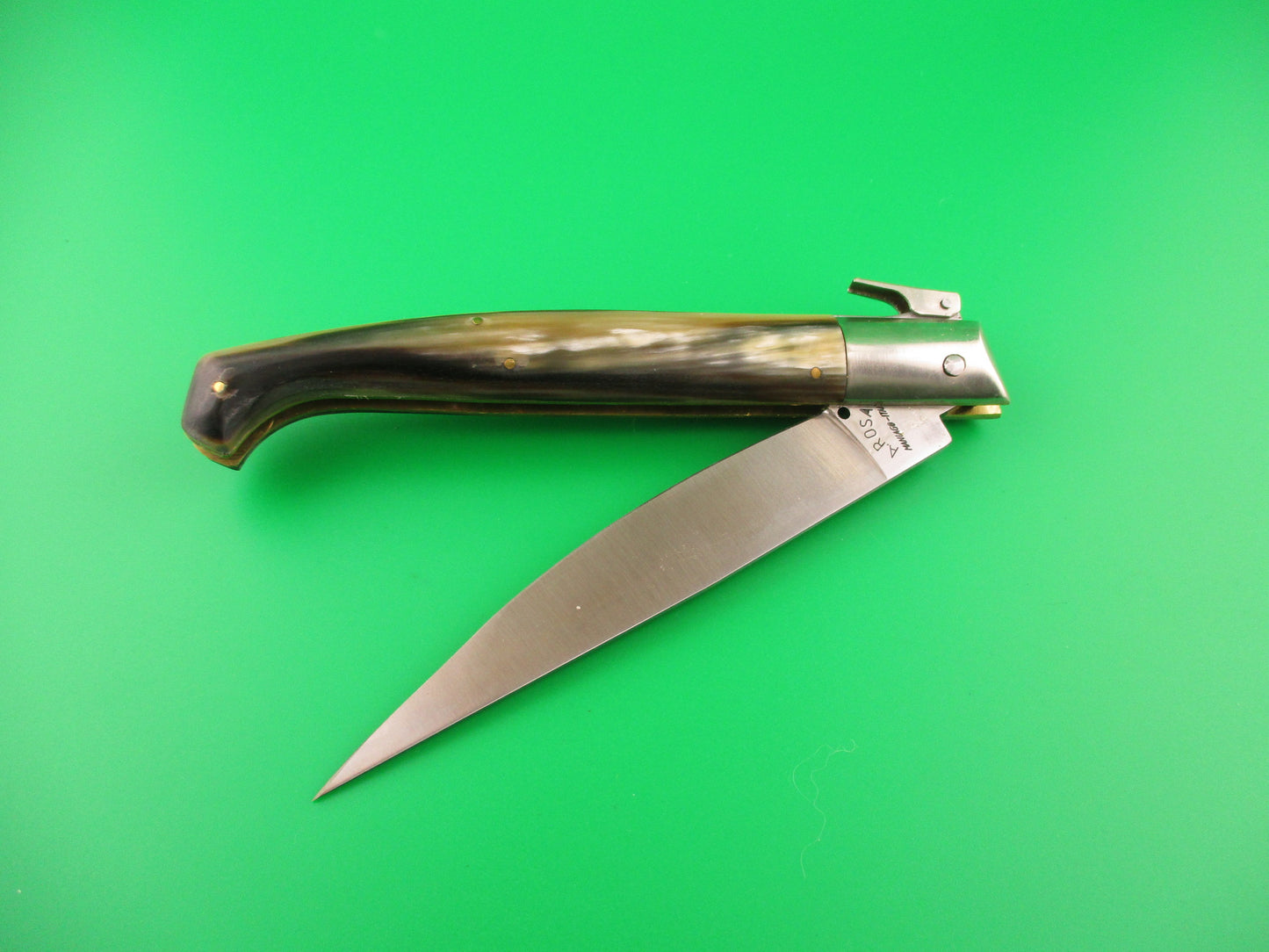 AROSA MANIAGO ITALY D.M. 27cm Italian Pattada Horn fulcrum automatic knife