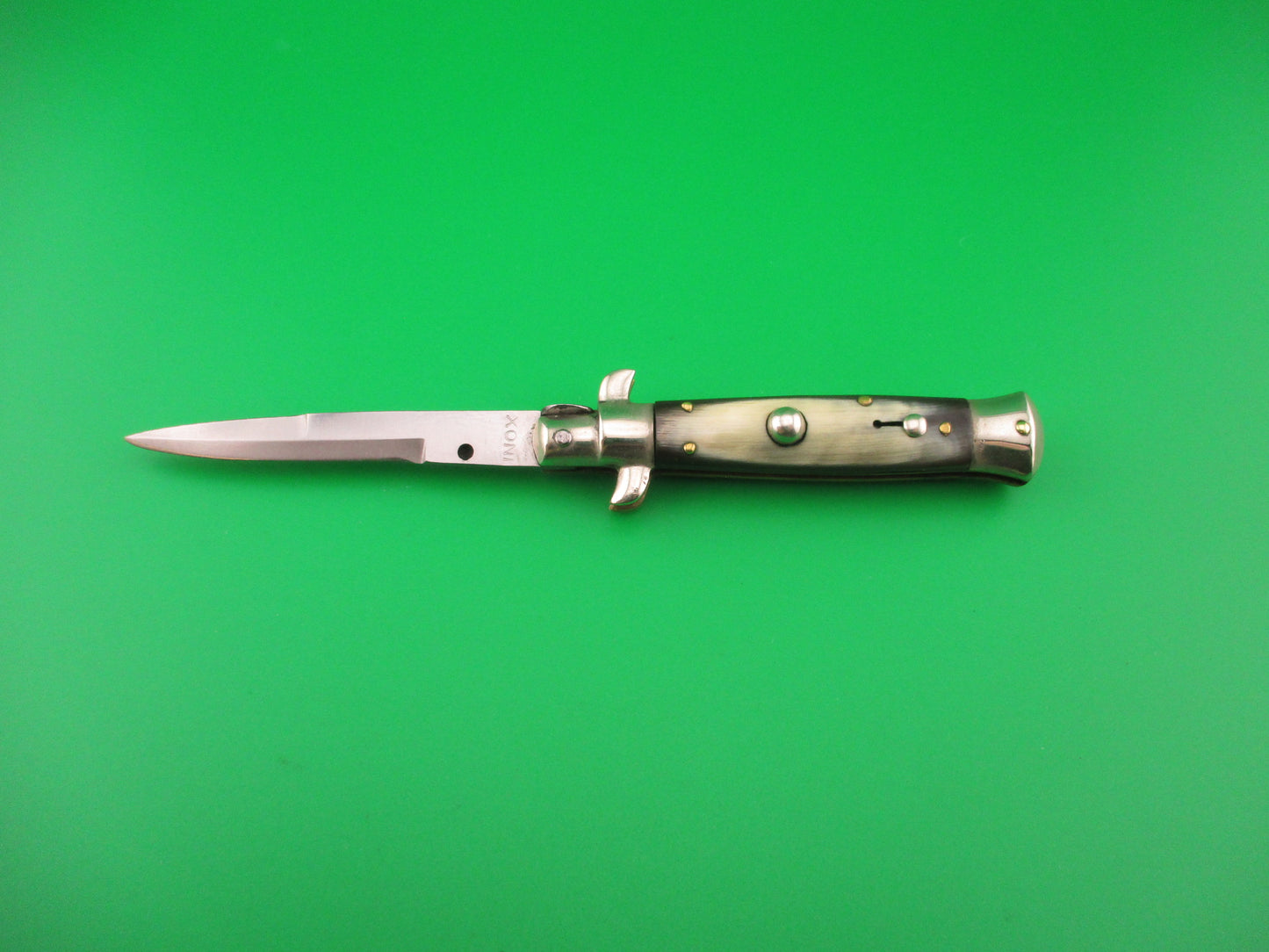 INOX 14cm Italian Picklock 1950s vintage Bayonet blade automatic knife