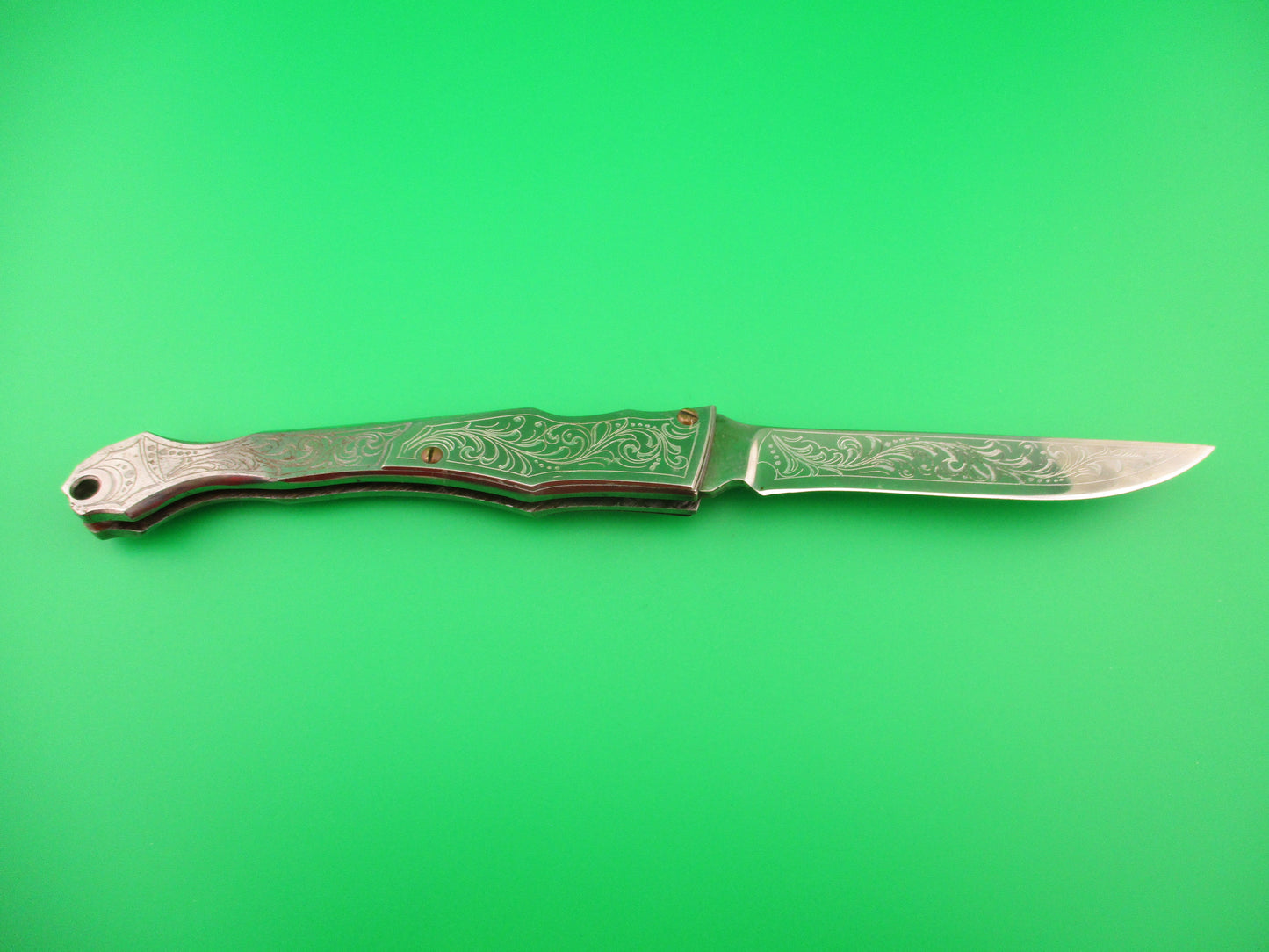 RPK 23cm Russian Prison Knife All metal sliding button Engraved automatic knife