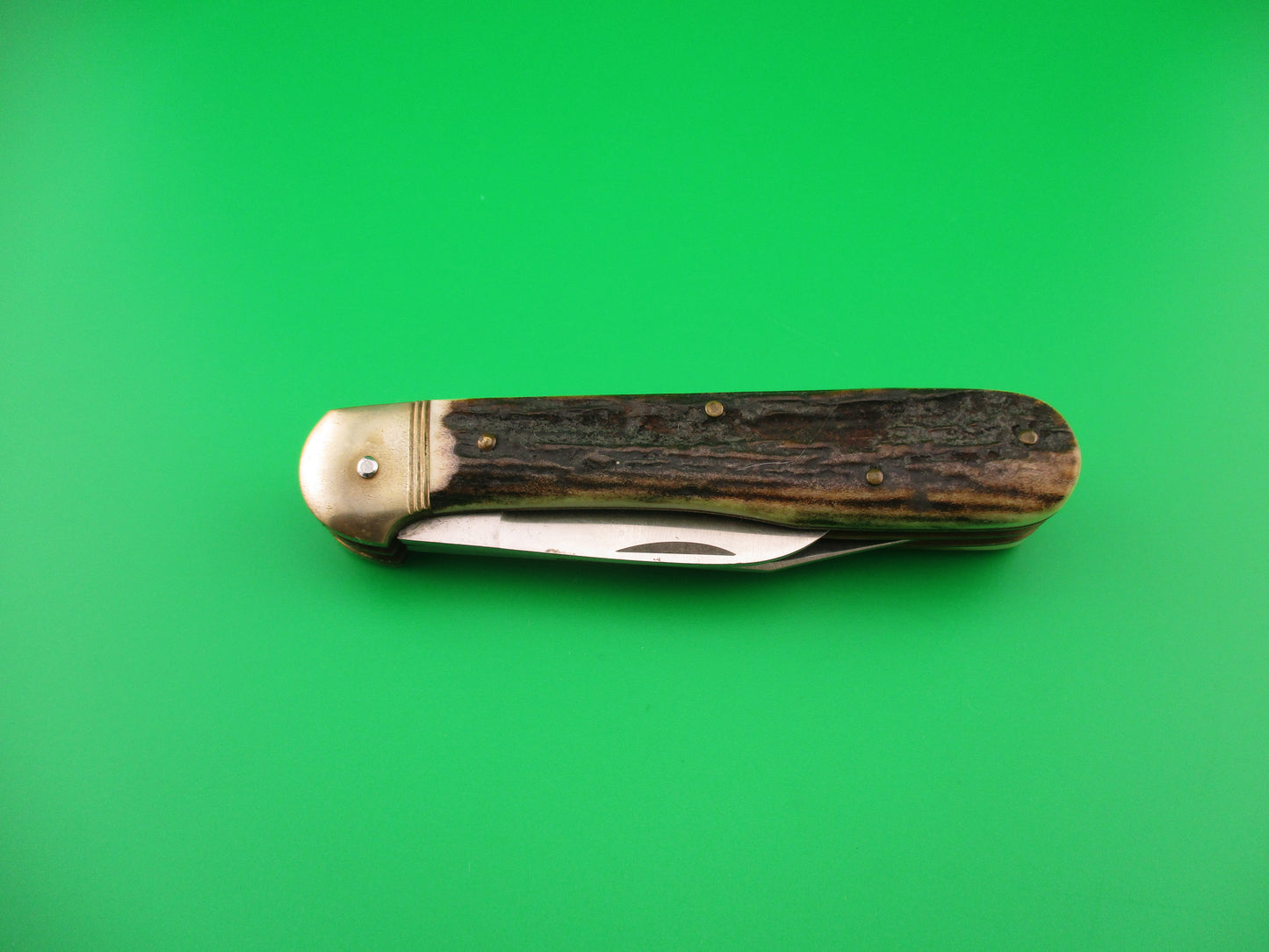 Hubertus SOLINGEN 10cm German Stag Pen Blade release automatic knife