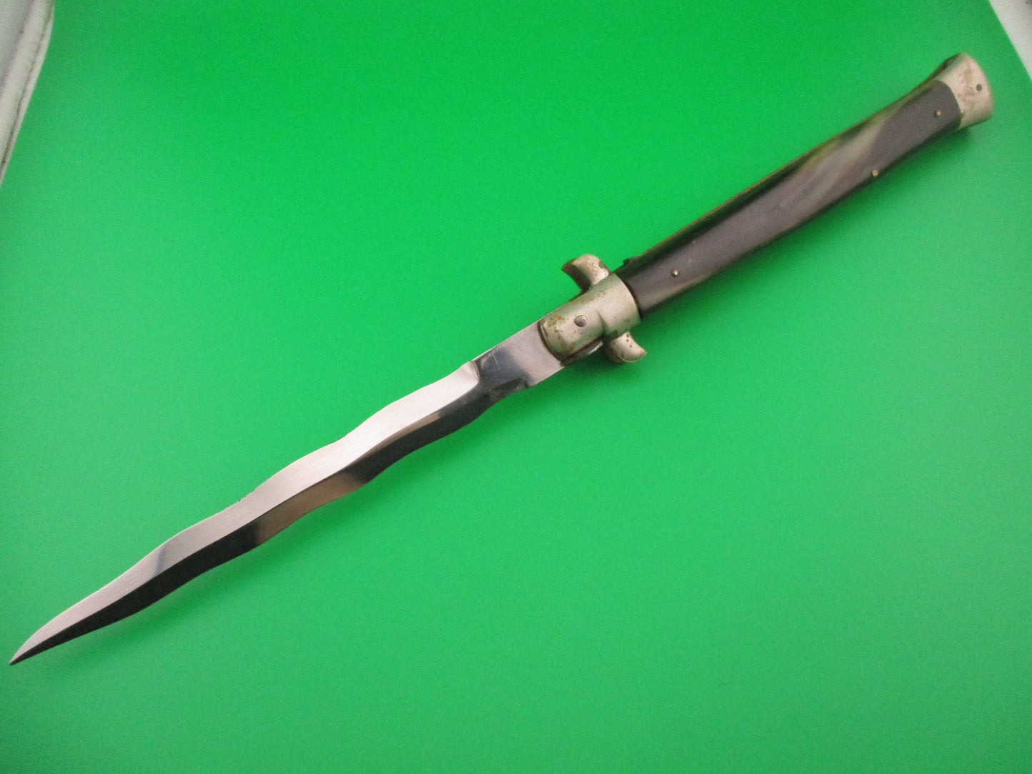 M ITALY INOX 33cm Italian Picklock KRIS Horn 1950s Vintage automatic knife