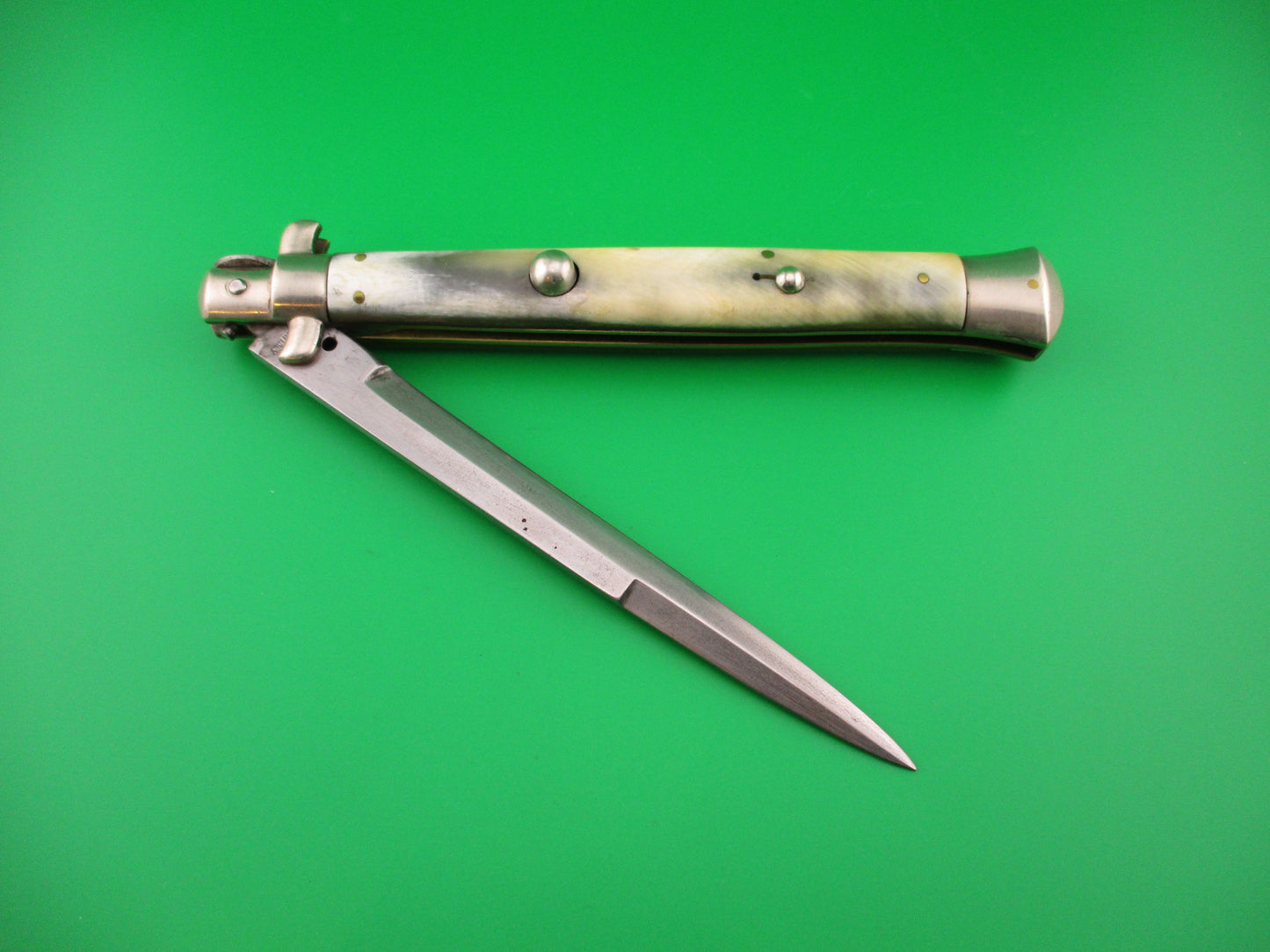 Latama MADE IN ITALY 33cm Italian Picklock Bayonet & Horn 1950s vintage automatic knife