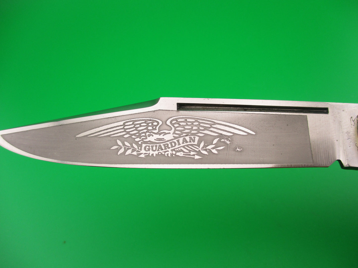 Guardian GERMANY 11cm German Tortoise Lever Etched automatic knife
