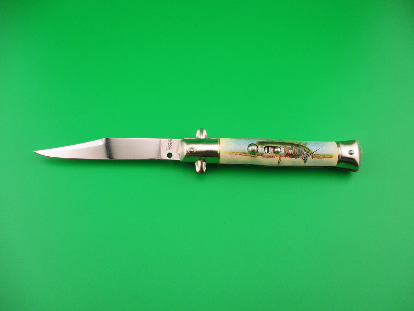 INOX 18cm Italian Tourist Venice Gondola switchblade knife