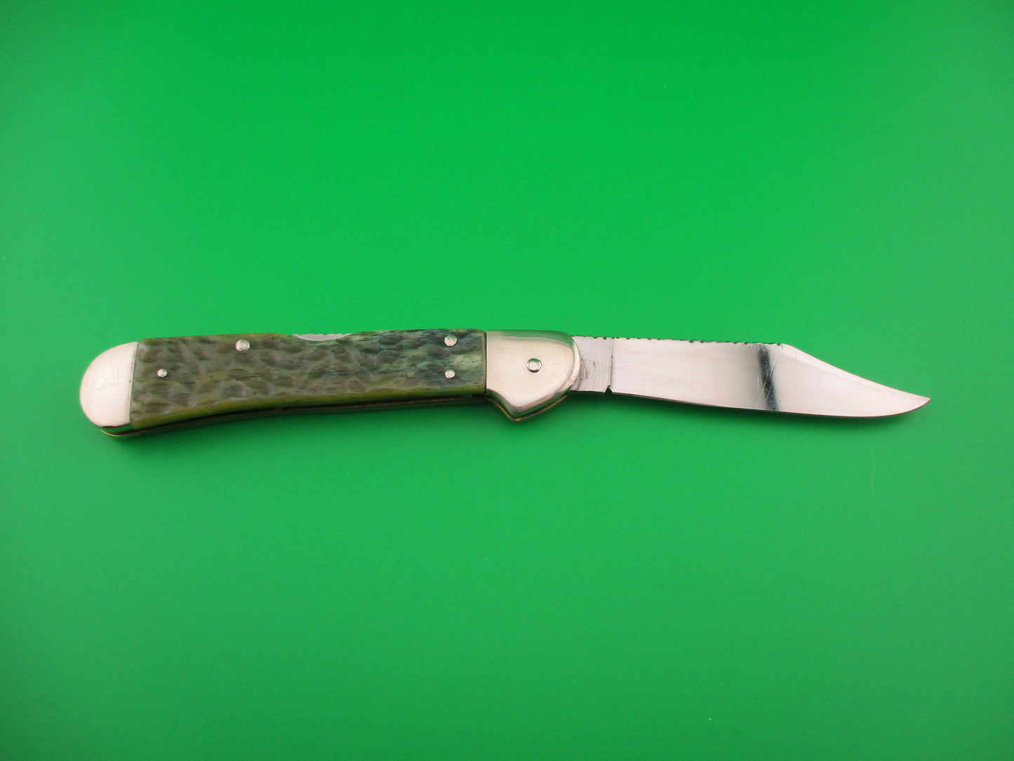 z CASE XX USA 61549L SS 4.25 inch Copperlock Greenbone Converted DA switchblade knife