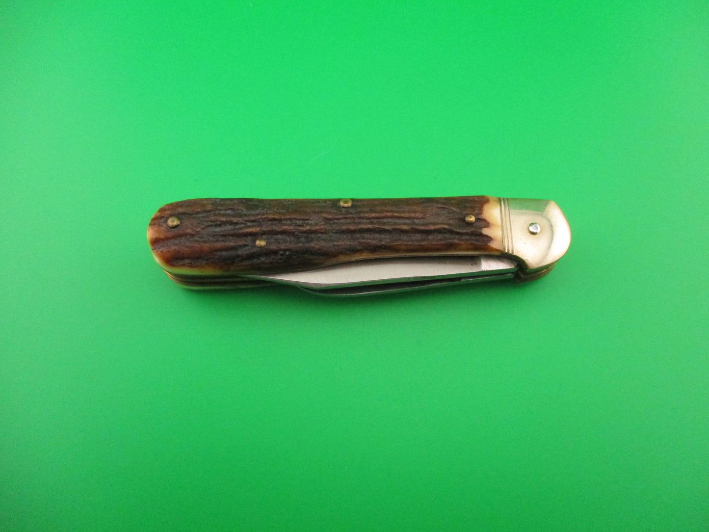 Hubertus SOLINGEN 10cm German Stag Pen Blade release automatic knife