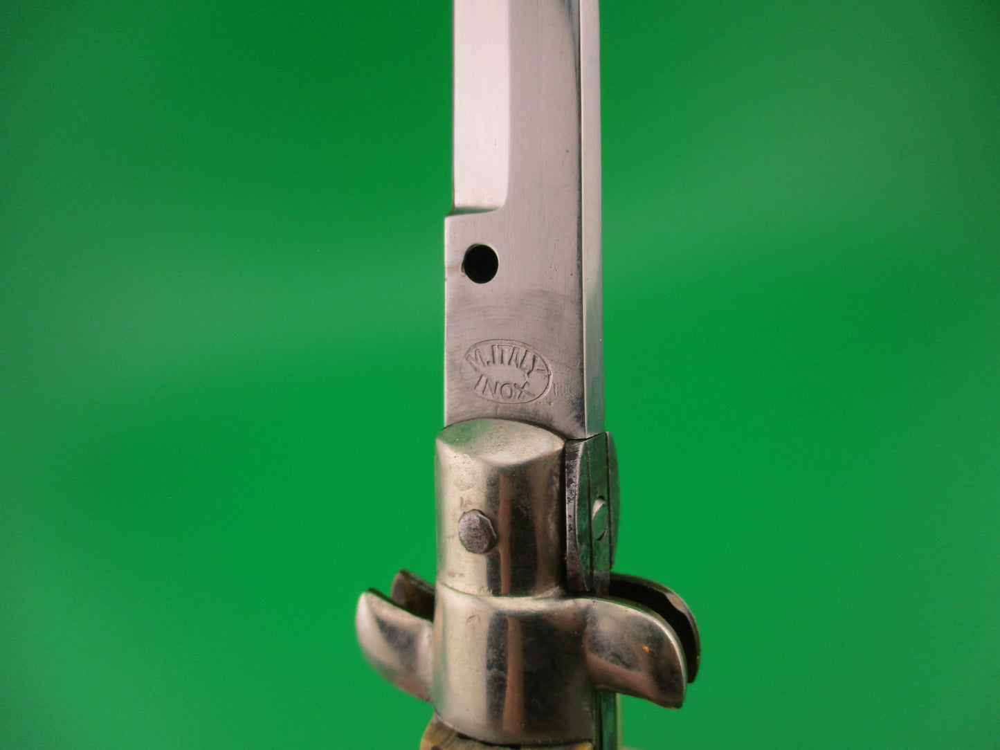 M ITALY INOX 23cm Italian Picklock Stag vintage 1950s automatic knife