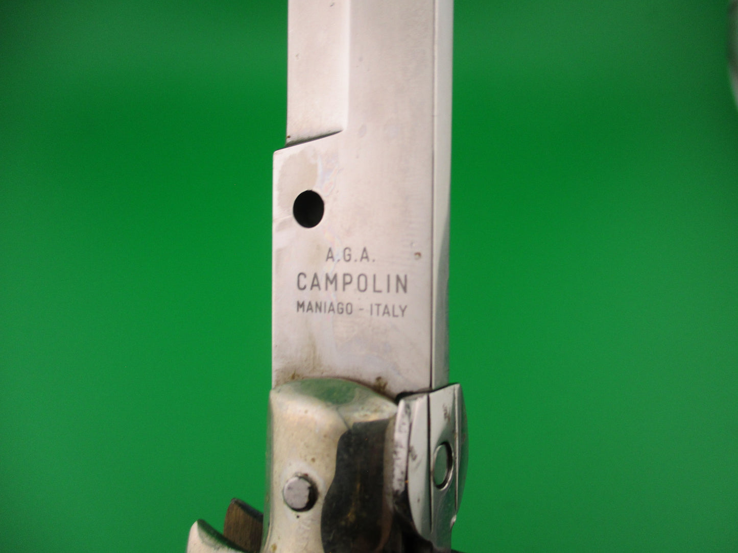 AGA CAMPOLIN ITALY 45cm Italian Picklock Stag stiletto 18 inch automatic knife 2019