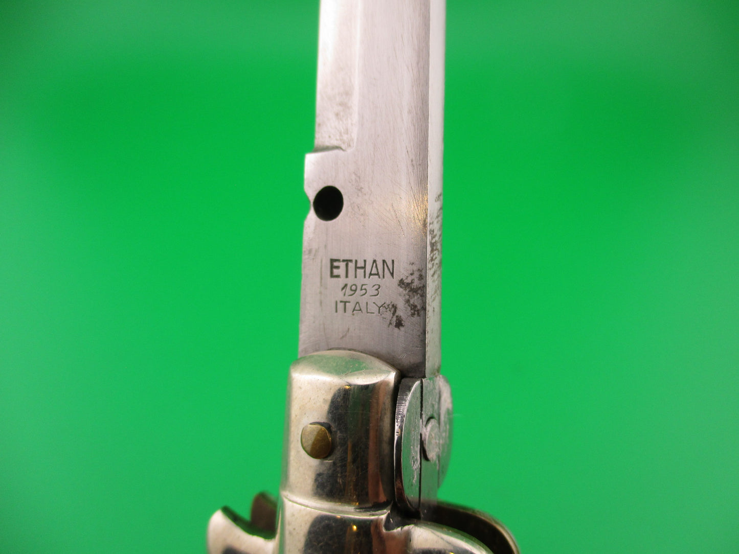 ETHAN 1953 23cm Italian Picklock vintage 1950s Black & White automatic knife