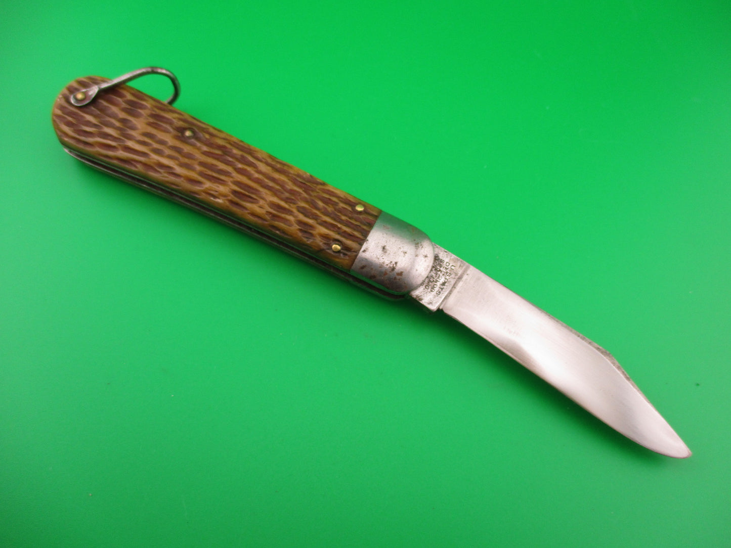 SCHRADE CUT CO M2 Bone WWII Paratrooper Military issue switchblade knife